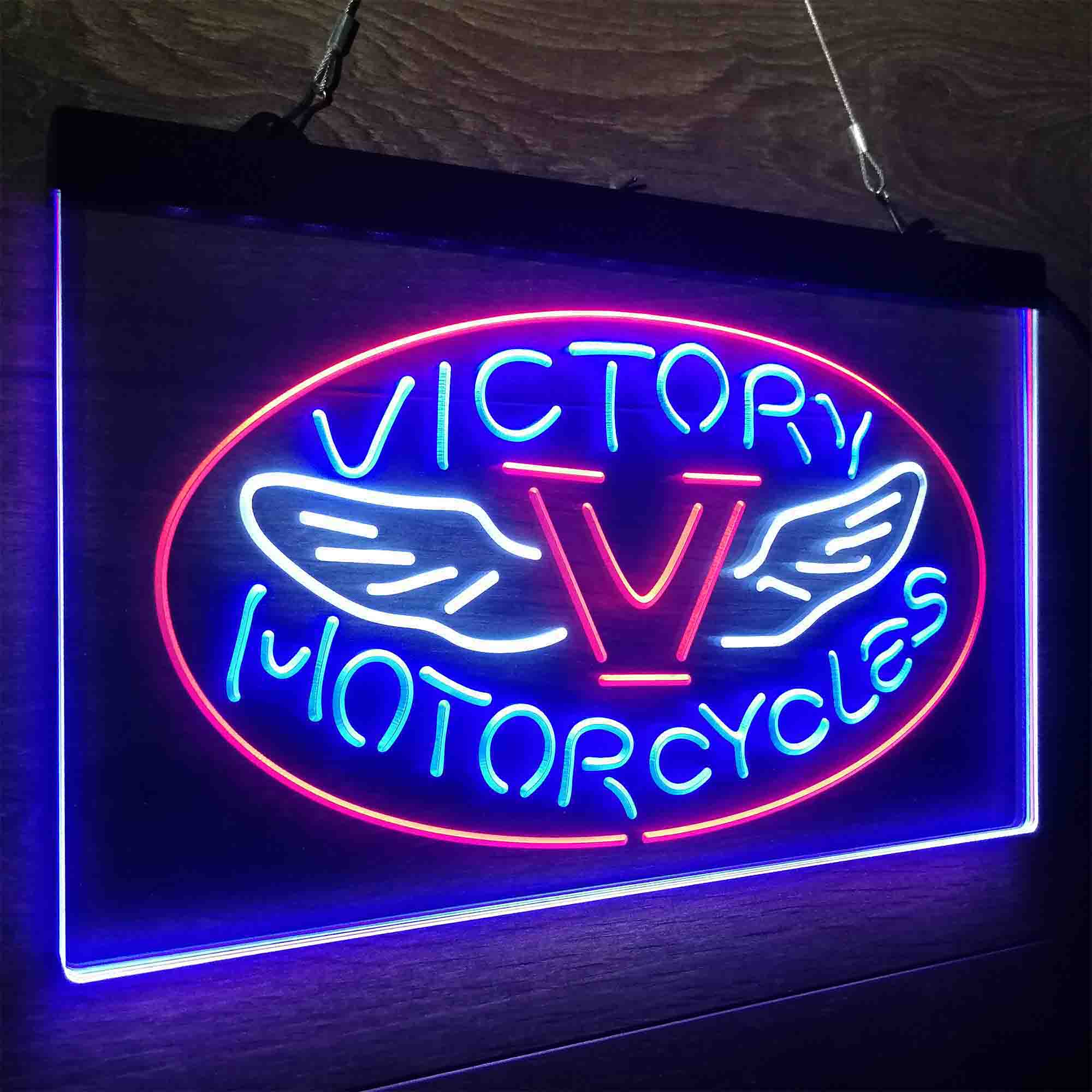 Victory Motorcycles Club Neon LED Sign 3 Colors