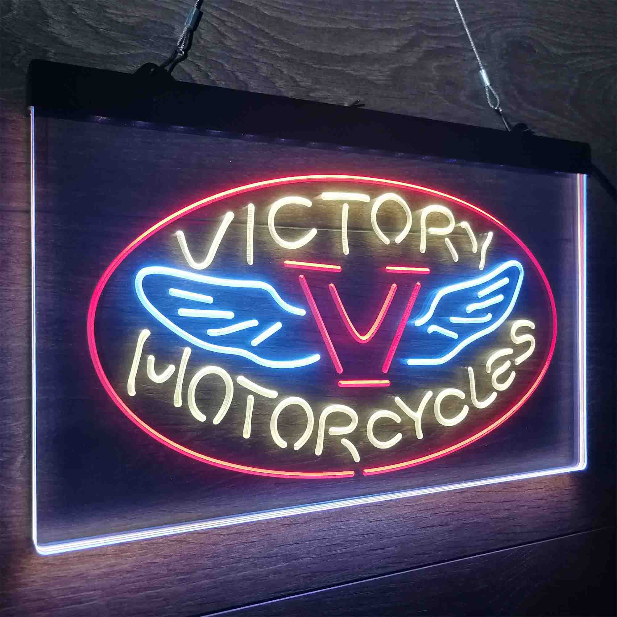 Victory Motorcycles Club Neon LED Sign 3 Colors