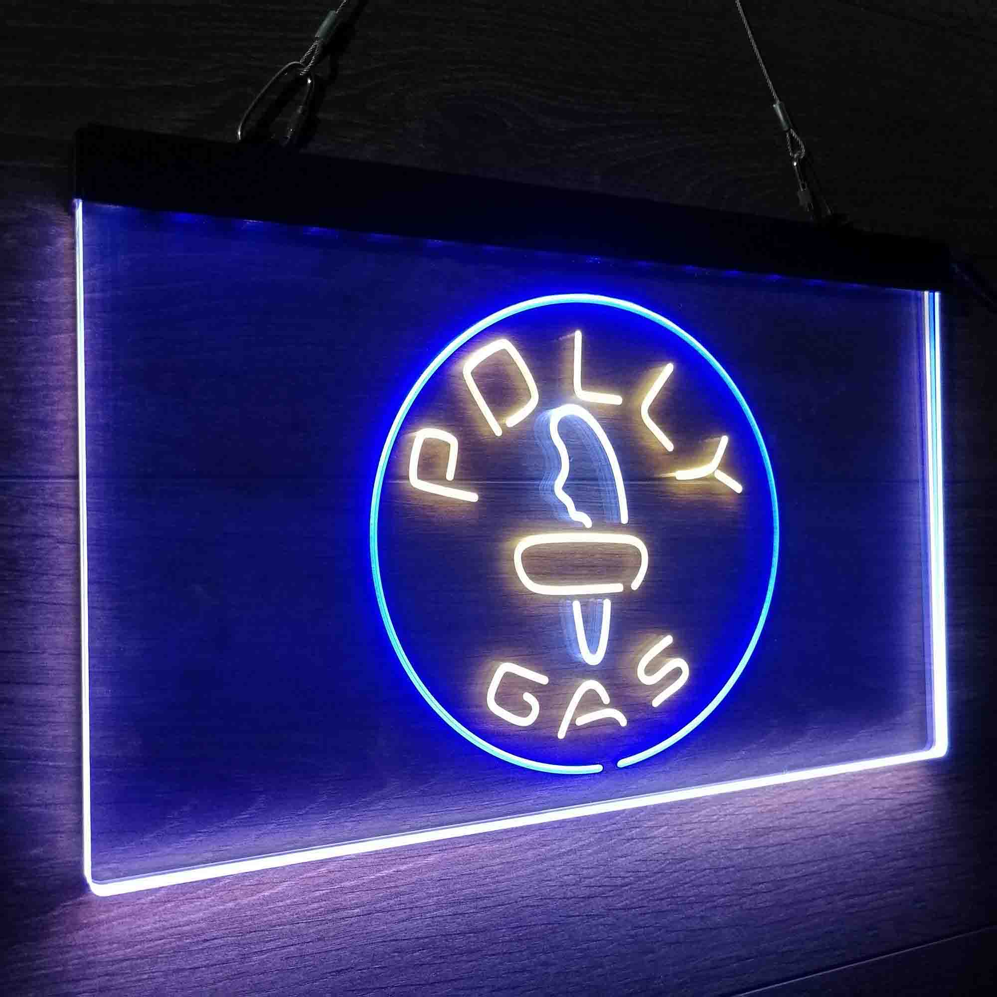 Polly Gas Man Cave Neon LED Sign 3 Colors