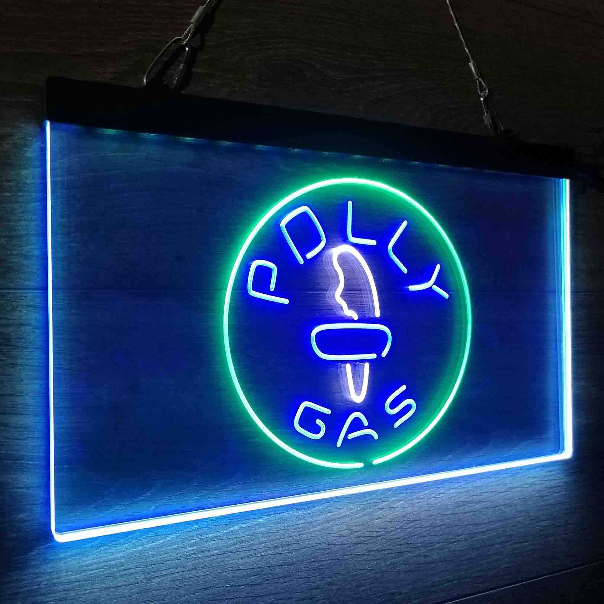 Polly Gas Man Cave Neon LED Sign 3 Colors