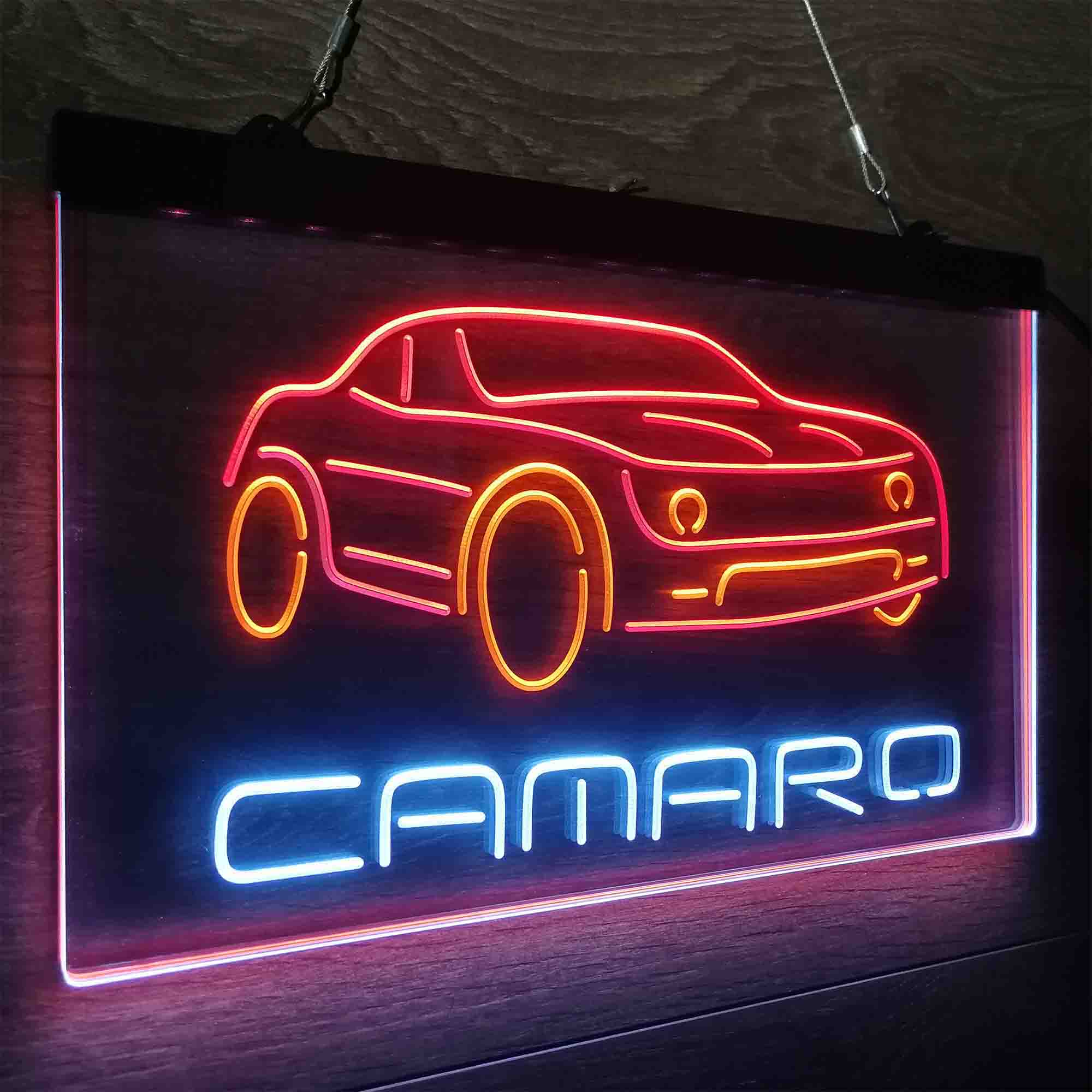 Camaro Chevrolet Car Garage Neon LED Sign 3 Colors