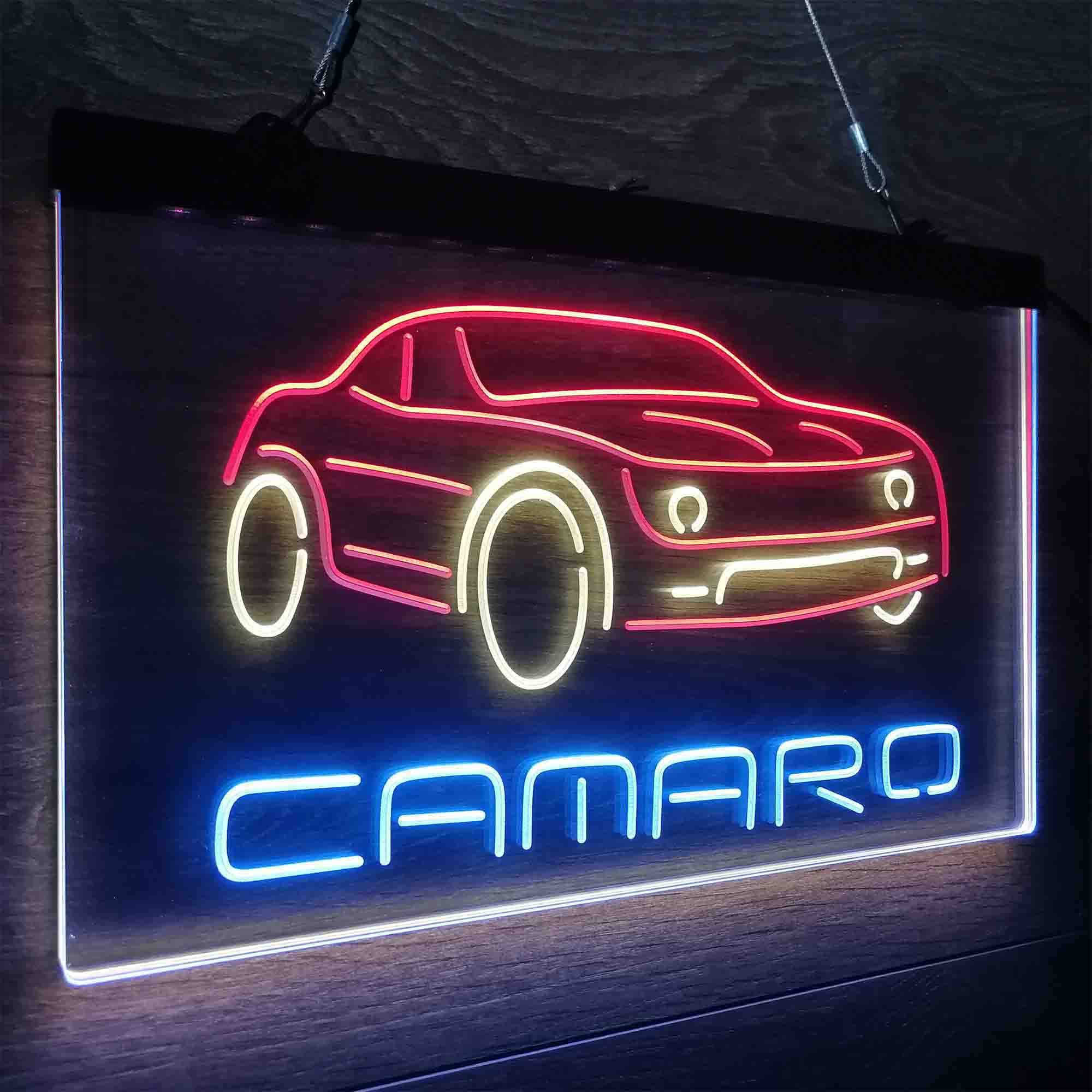 Camaro Chevrolet Car Garage Neon LED Sign 3 Colors