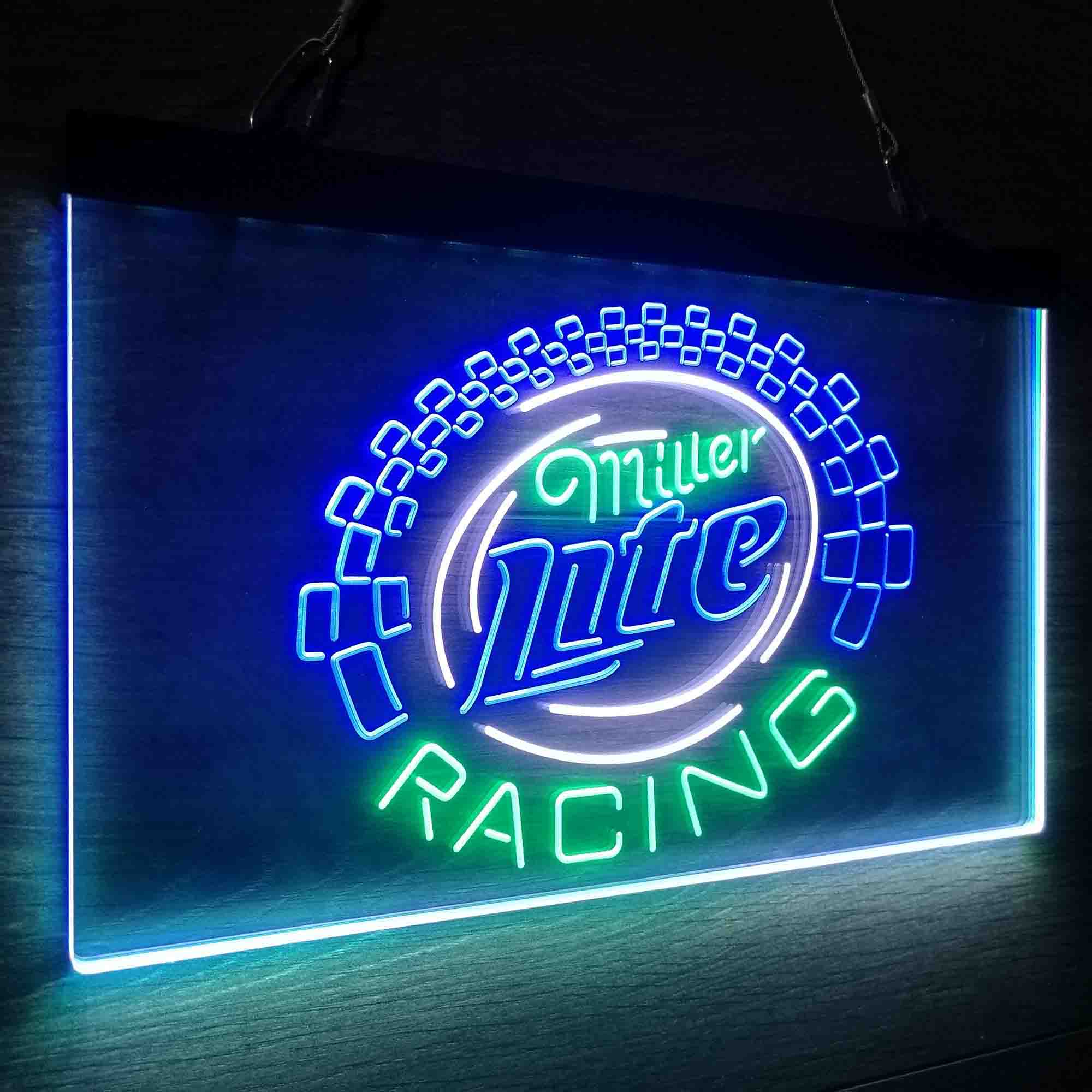 Miller Lite Racing Car Neon LED Sign 3 Colors