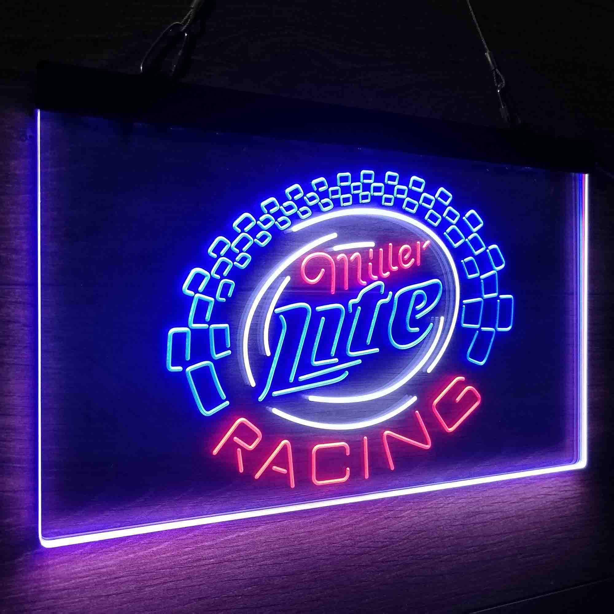 Miller Lite Racing Car Neon LED Sign 3 Colors