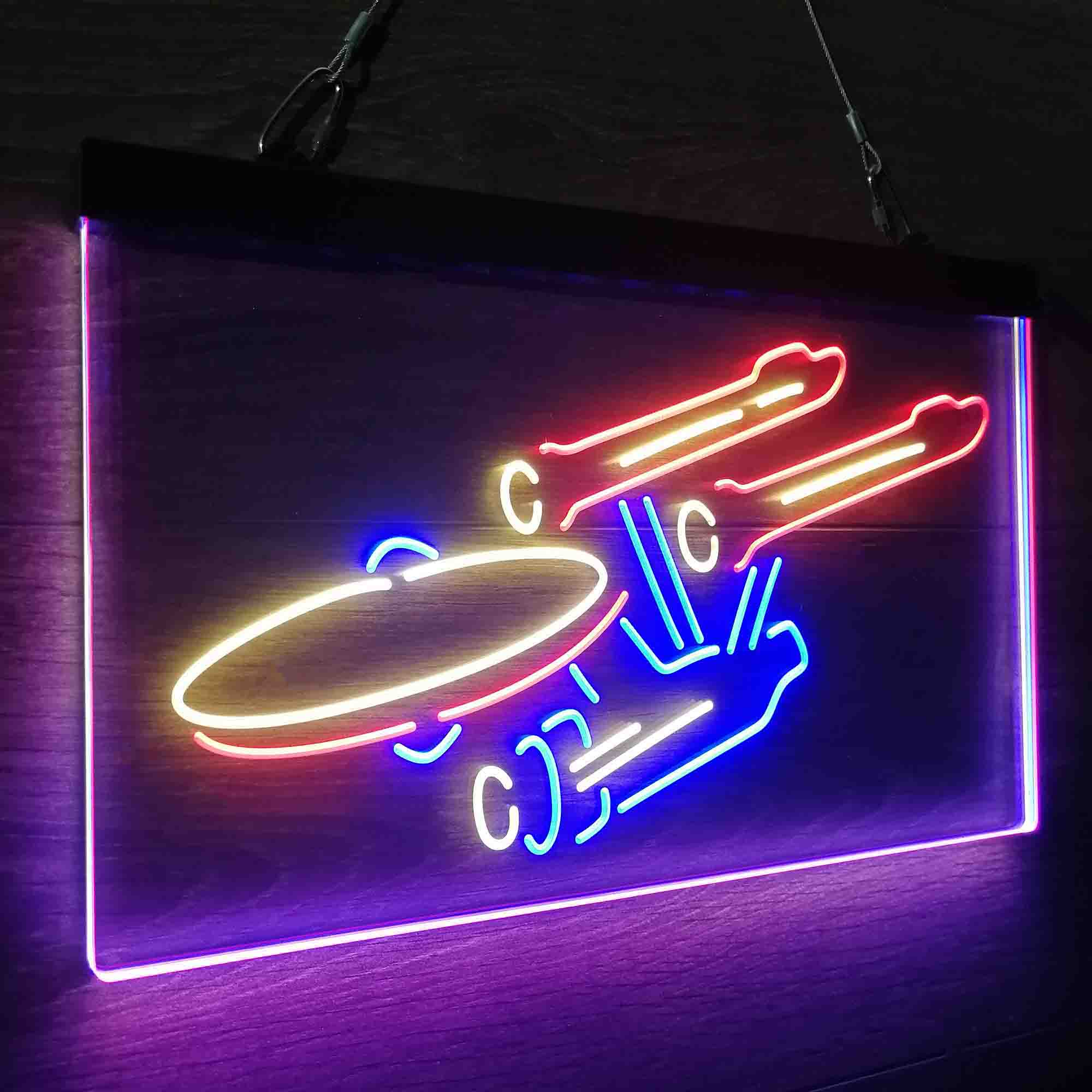 Star Trek Enterprise Space Ship Neon LED Sign 3 Colors