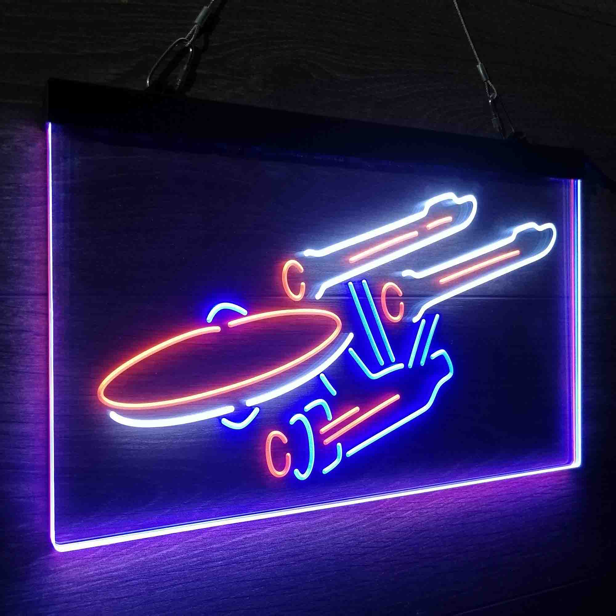 Star Trek Enterprise Space Ship Neon LED Sign 3 Colors