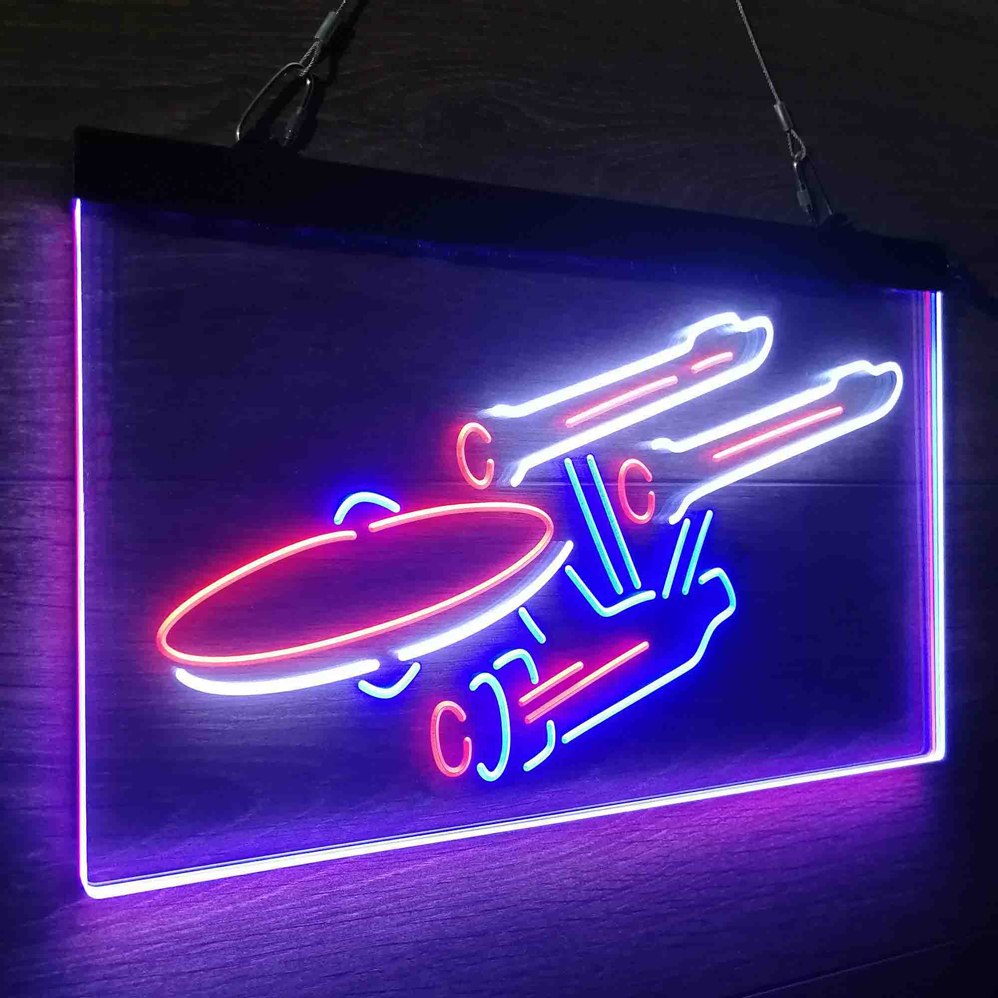 Star Trek Enterprise Space Ship Neon LED Sign 3 Colors