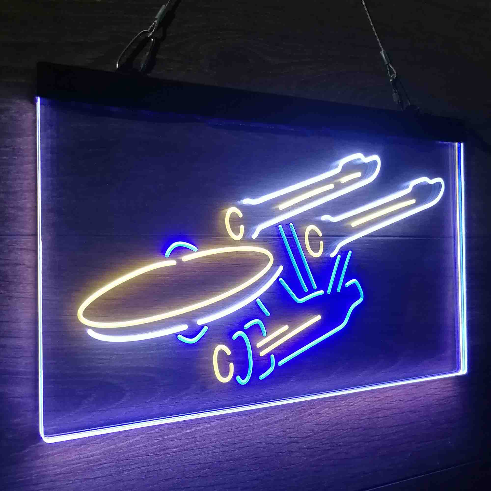 Star Trek Enterprise Space Ship Neon LED Sign 3 Colors