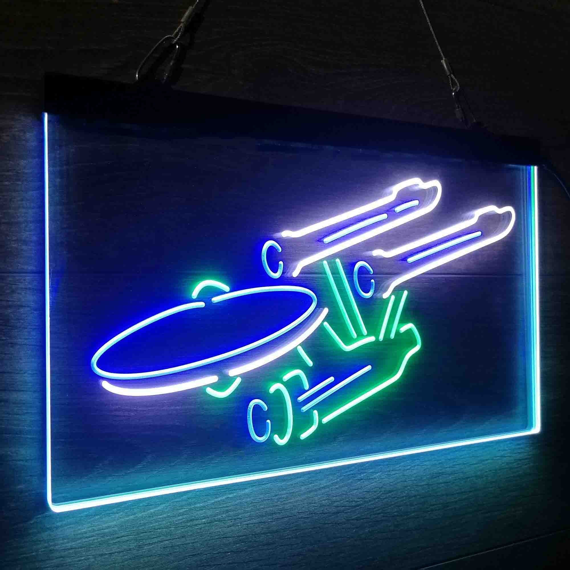 Star Trek Enterprise Space Ship Neon LED Sign 3 Colors