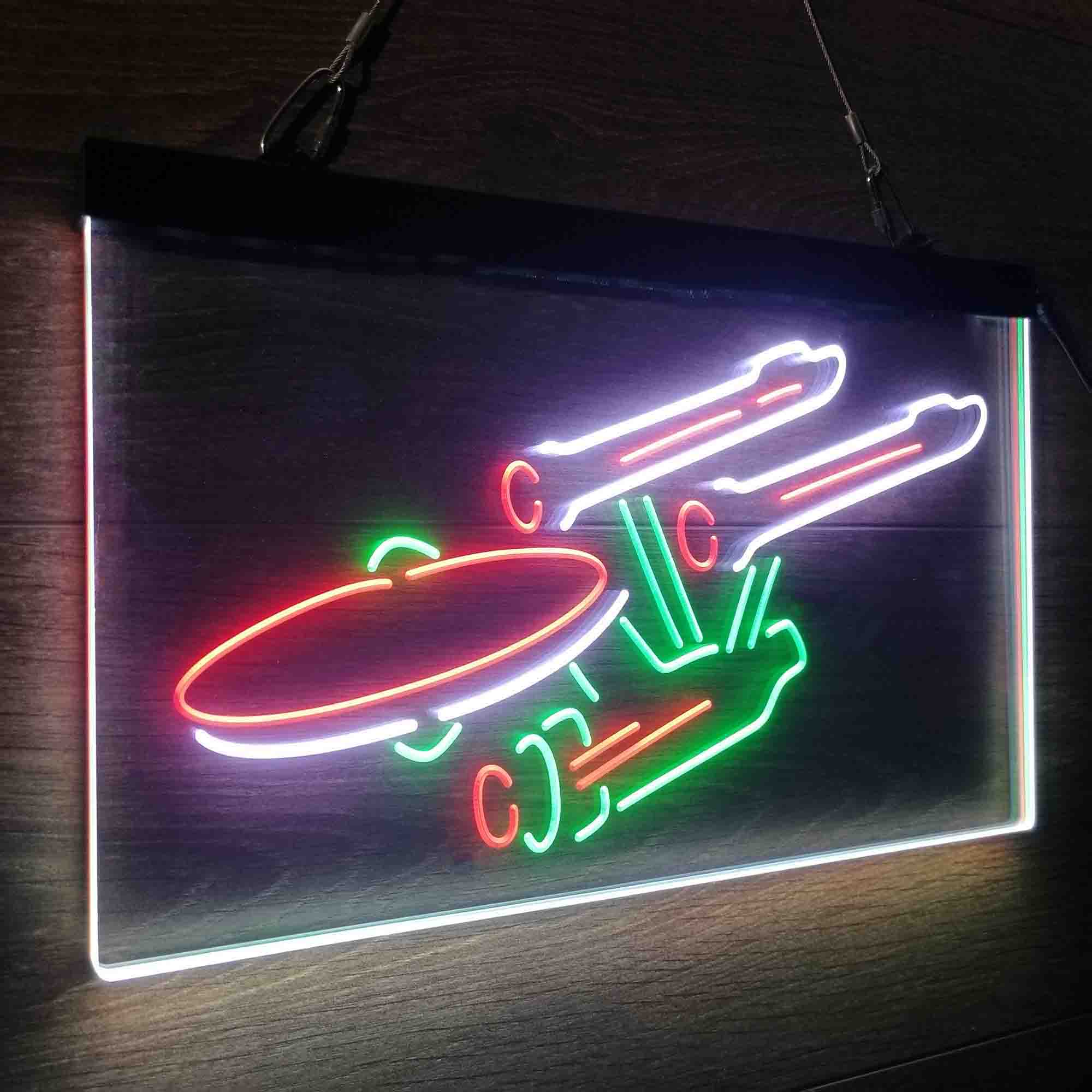 Star Trek Enterprise Space Ship Neon LED Sign 3 Colors