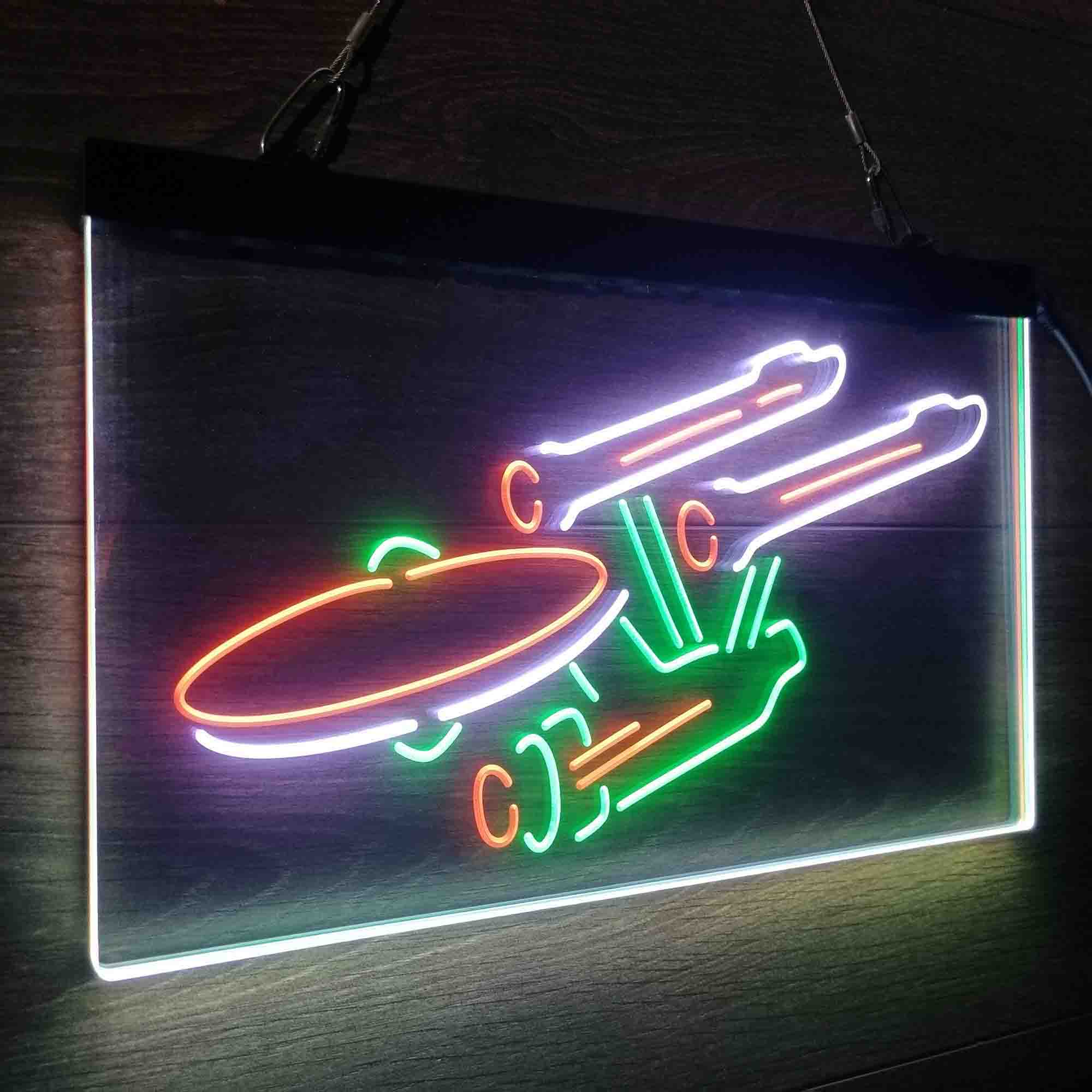 Star Trek Enterprise Space Ship Neon LED Sign 3 Colors