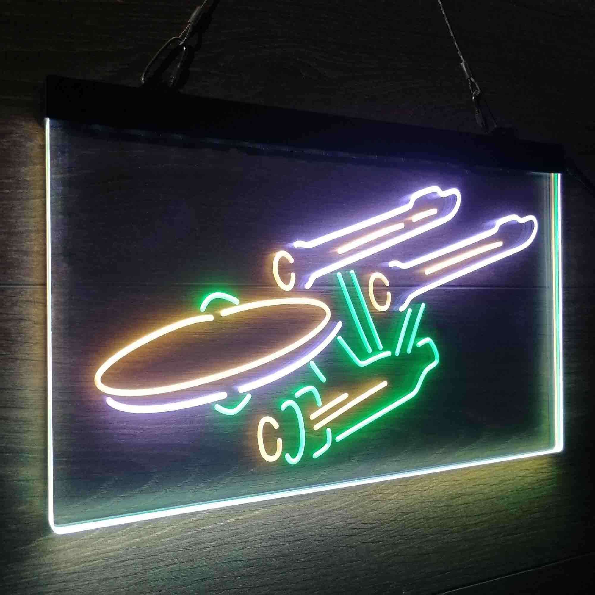 Star Trek Enterprise Space Ship Neon LED Sign 3 Colors