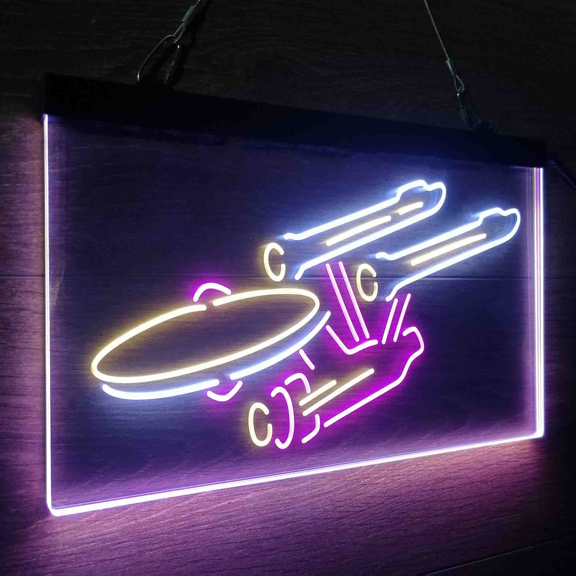 Star Trek Enterprise Space Ship Neon LED Sign 3 Colors