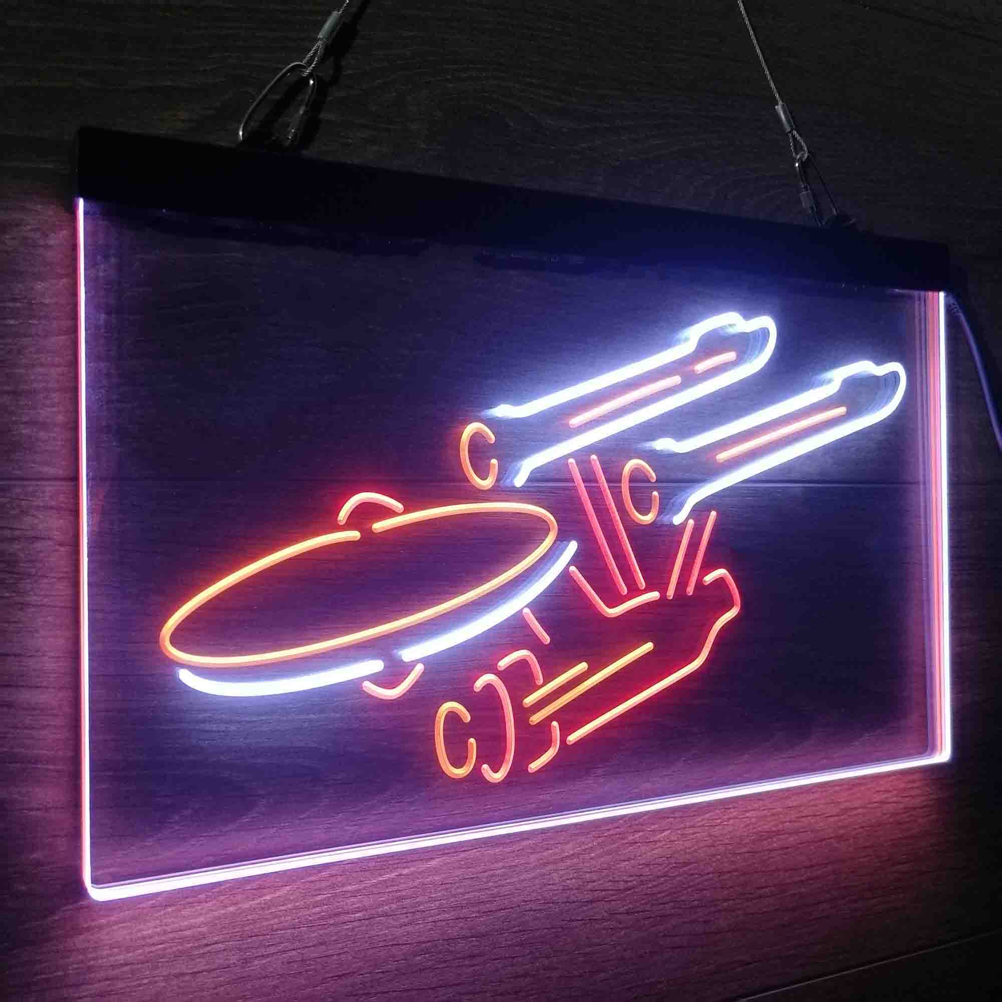 Star Trek Enterprise Space Ship Neon LED Sign 3 Colors