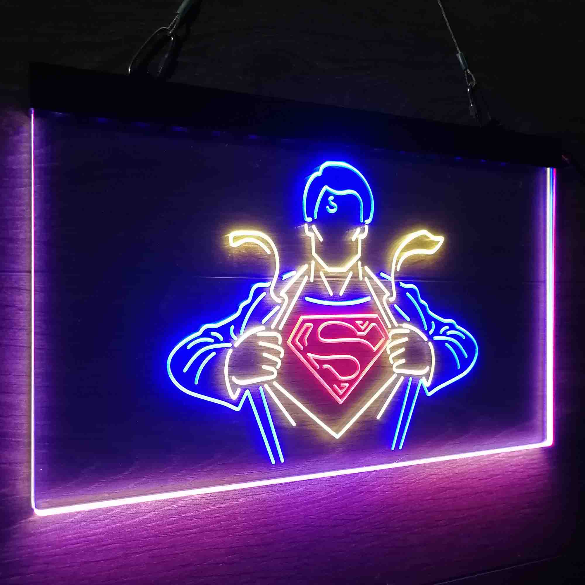 Superman Hero Neon LED Sign 3 Colors