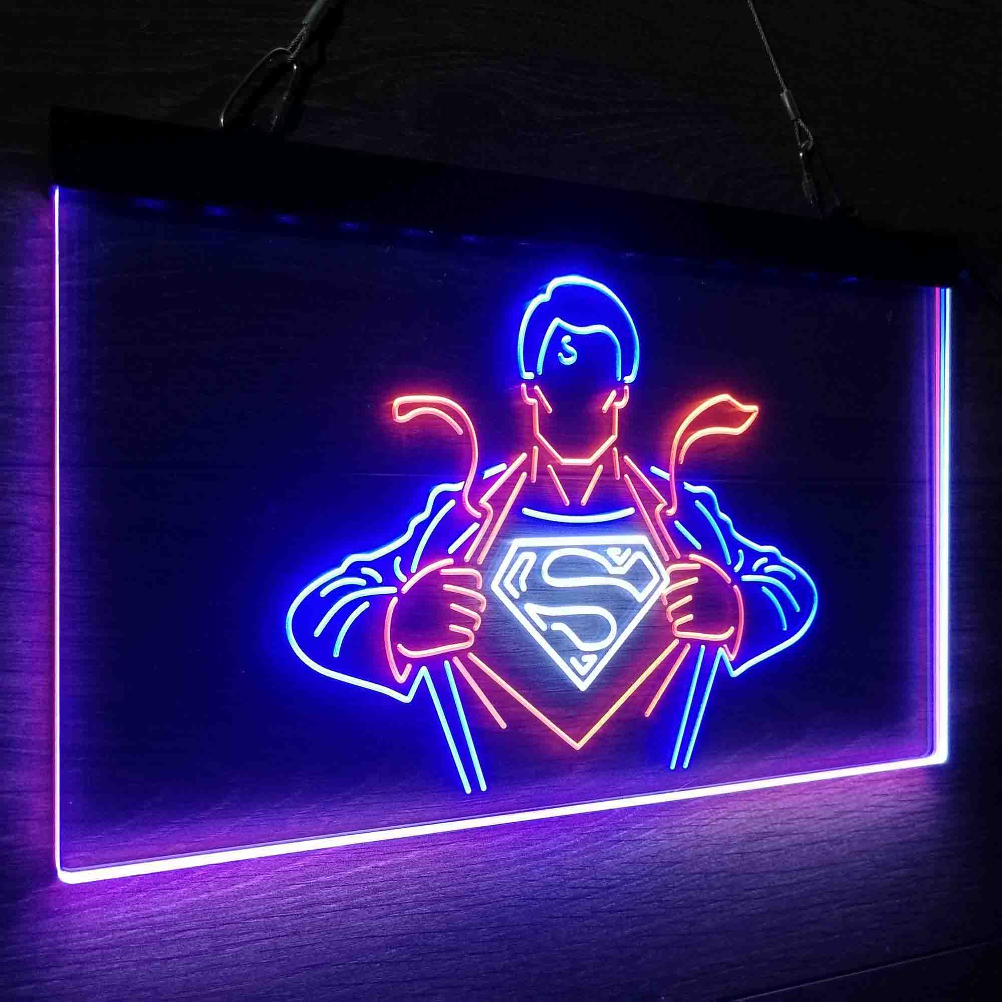 Superman Hero Neon LED Sign 3 Colors