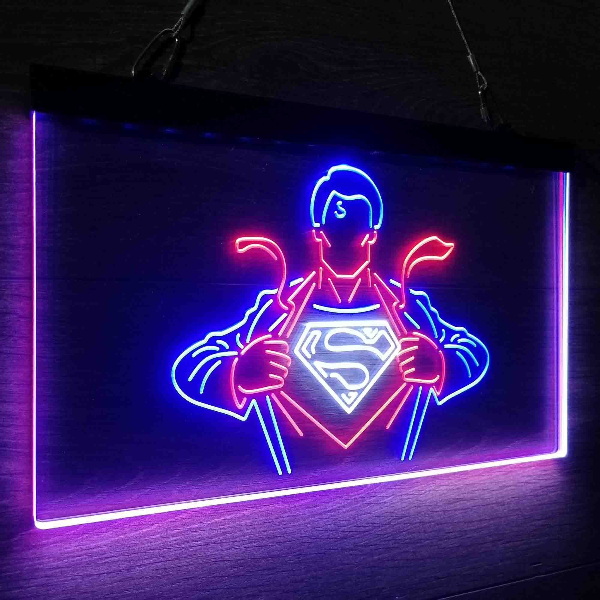 Superman Hero Neon LED Sign 3 Colors