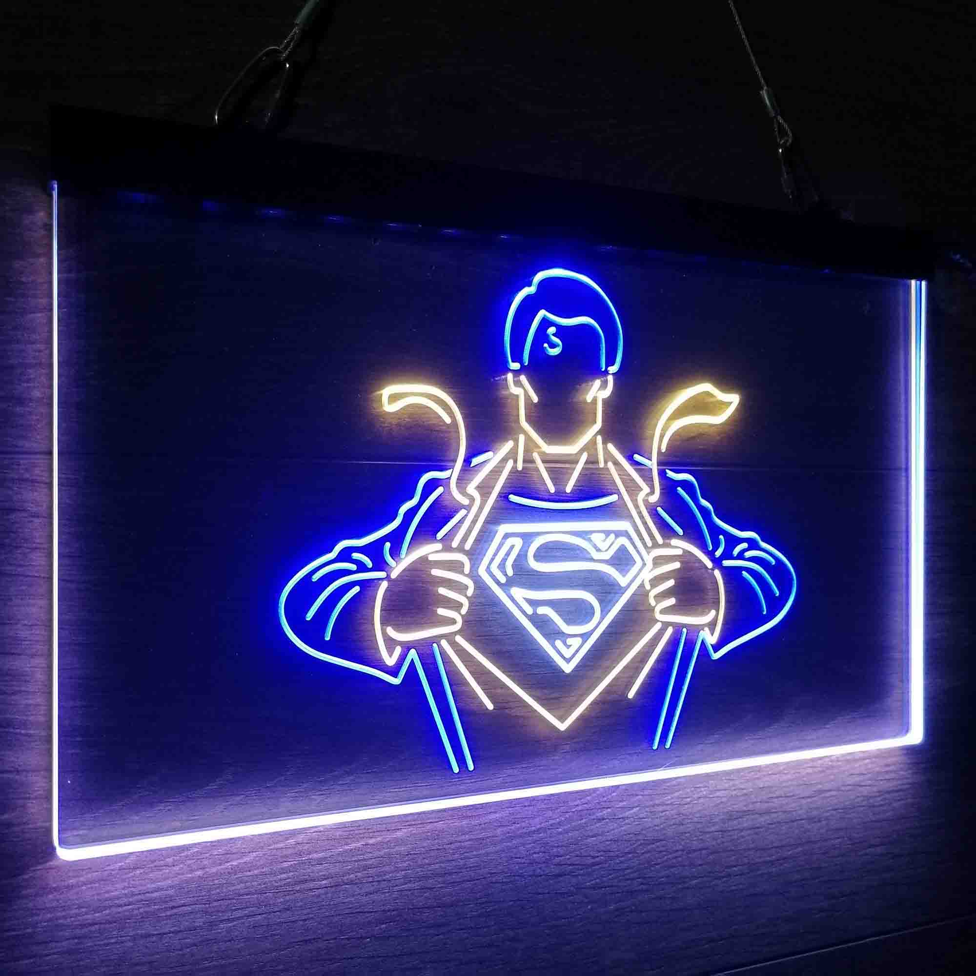 Superman Hero Neon LED Sign 3 Colors