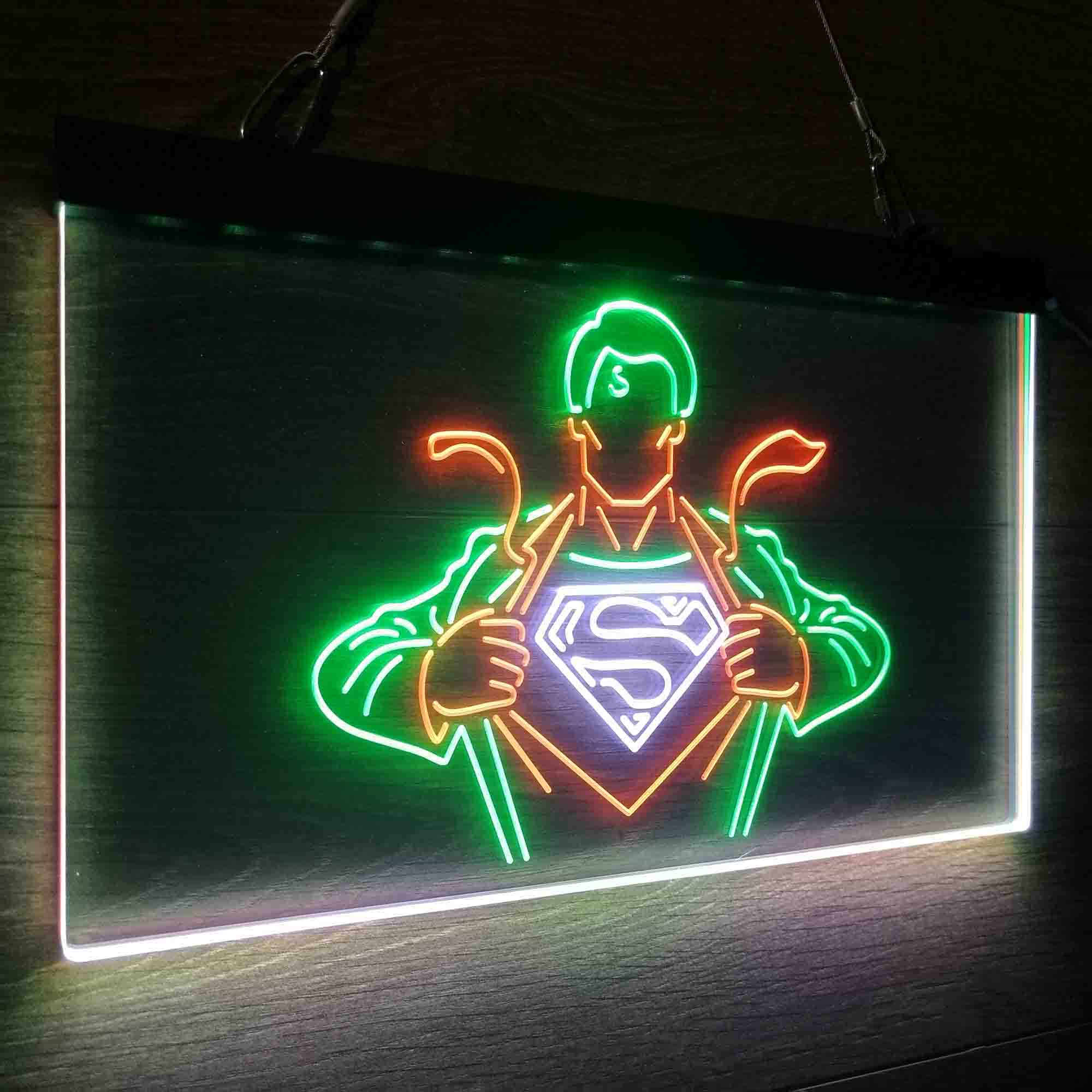 Superman Hero Neon LED Sign 3 Colors