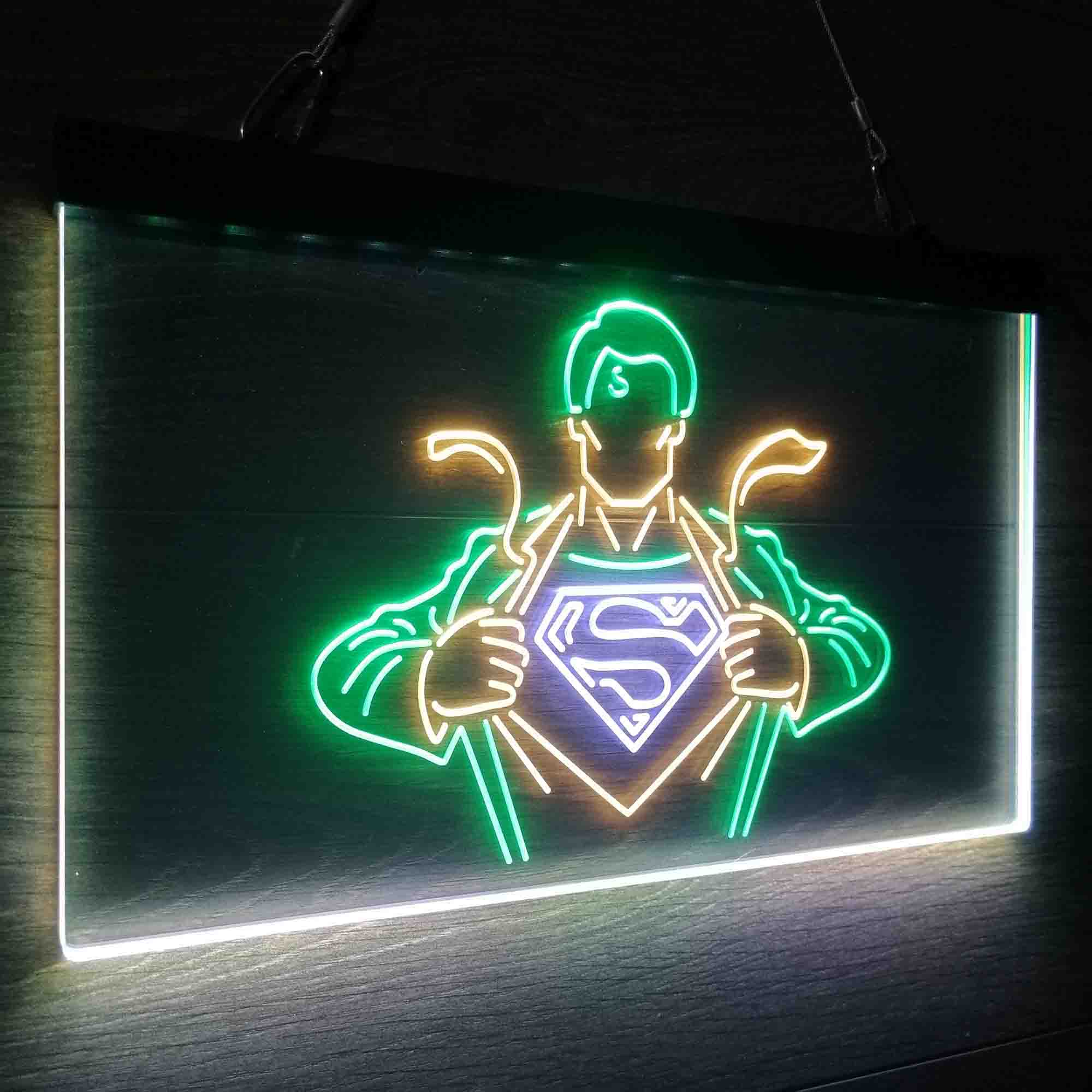 Superman Hero Neon LED Sign 3 Colors