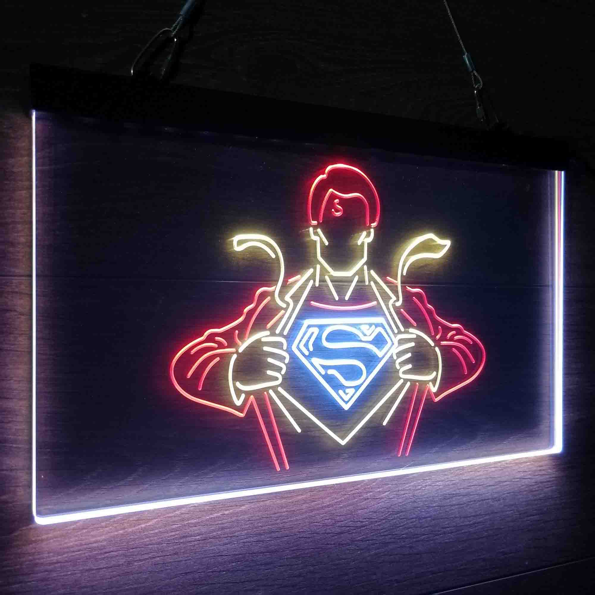 Superman Hero Neon LED Sign 3 Colors