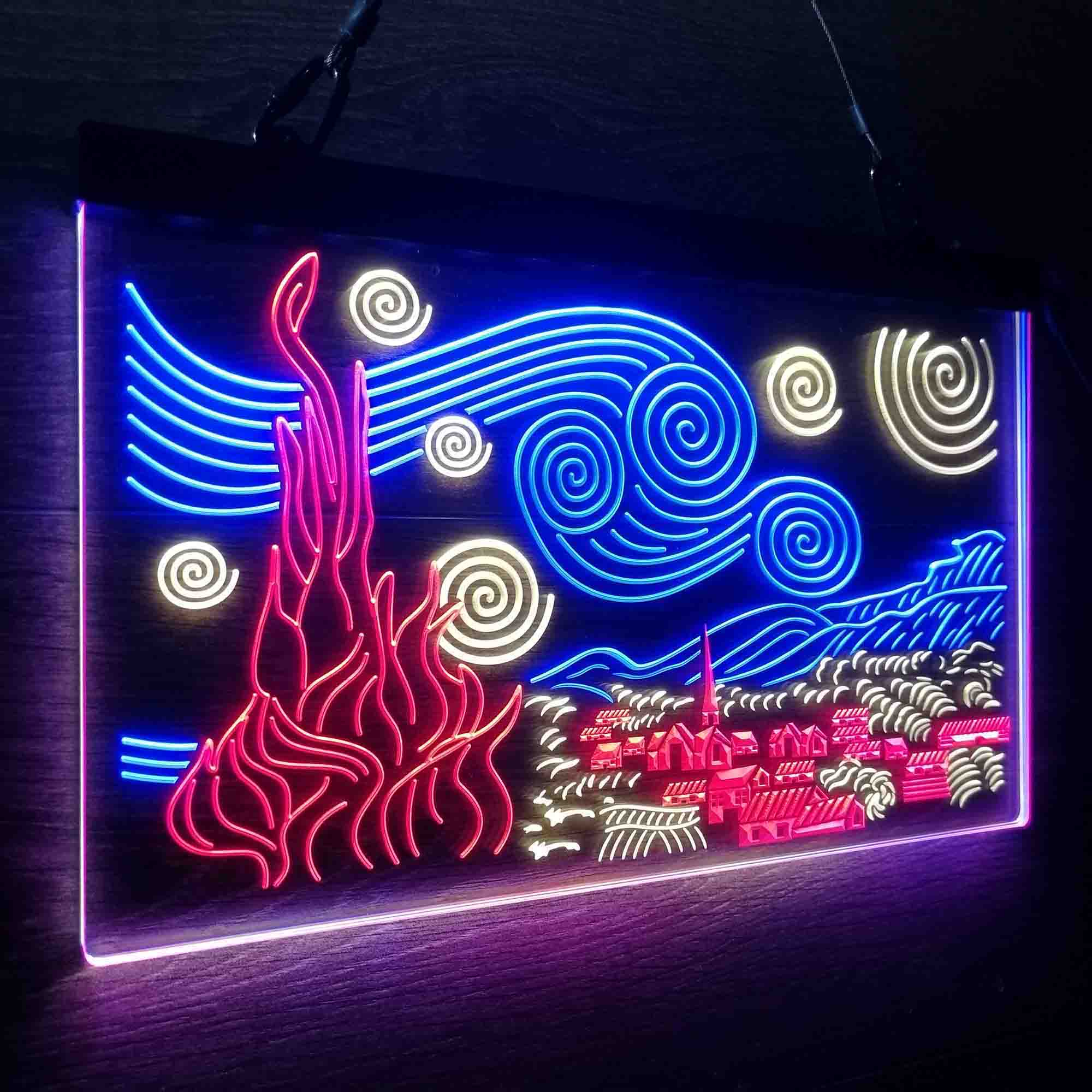 The Starry Night Van Gogh Neon LED Sign 3 Colors