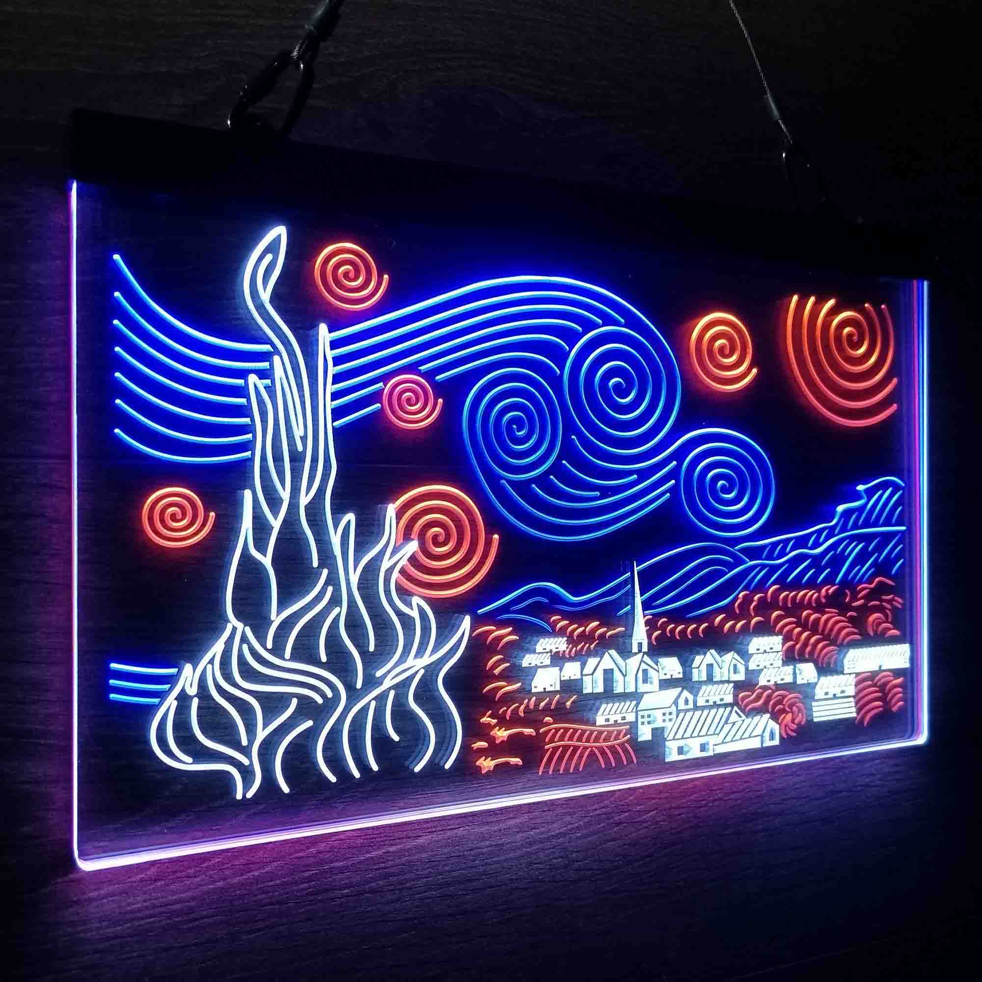 The Starry Night Van Gogh Neon LED Sign 3 Colors