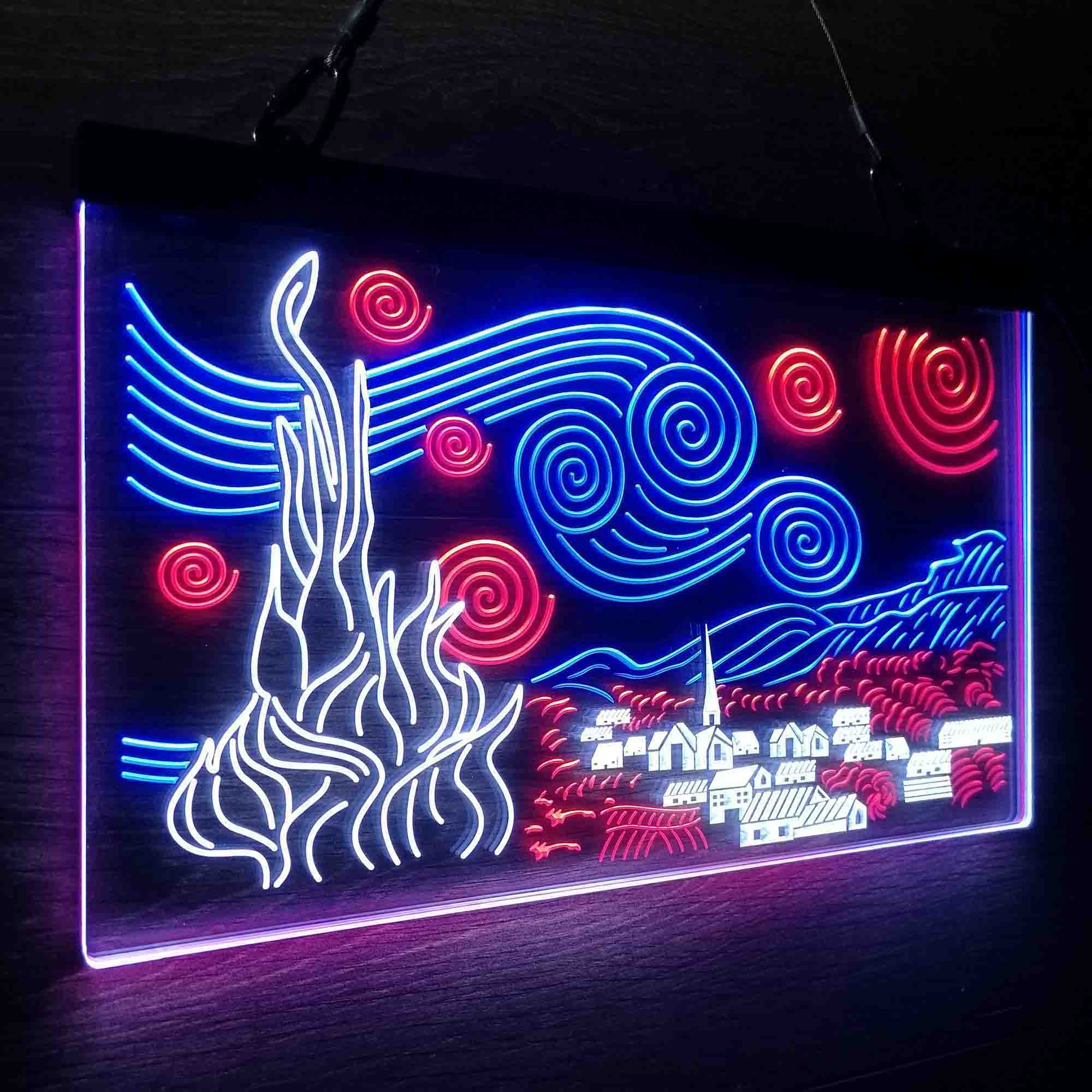 The Starry Night Van Gogh Neon LED Sign 3 Colors