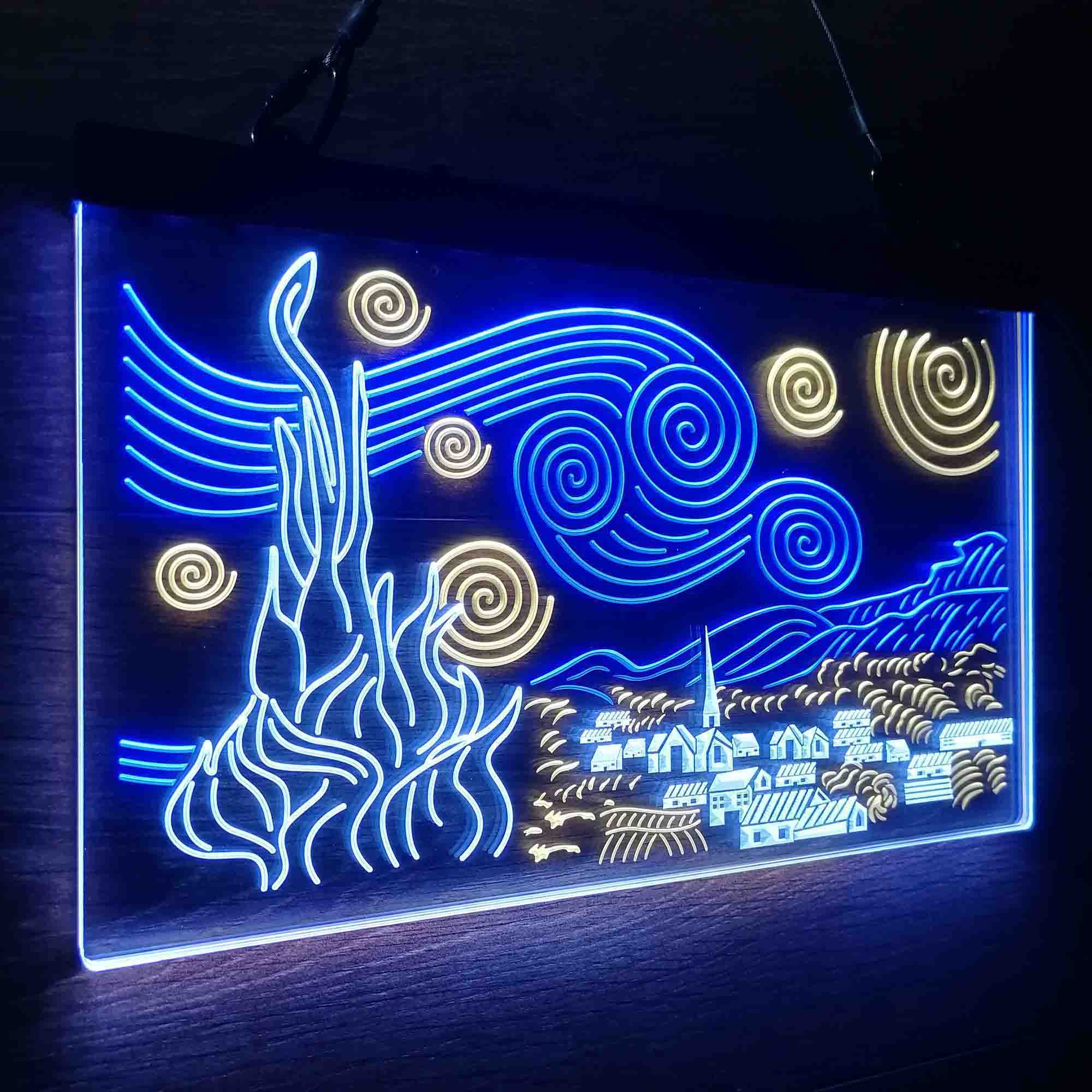 The Starry Night Van Gogh Neon LED Sign 3 Colors