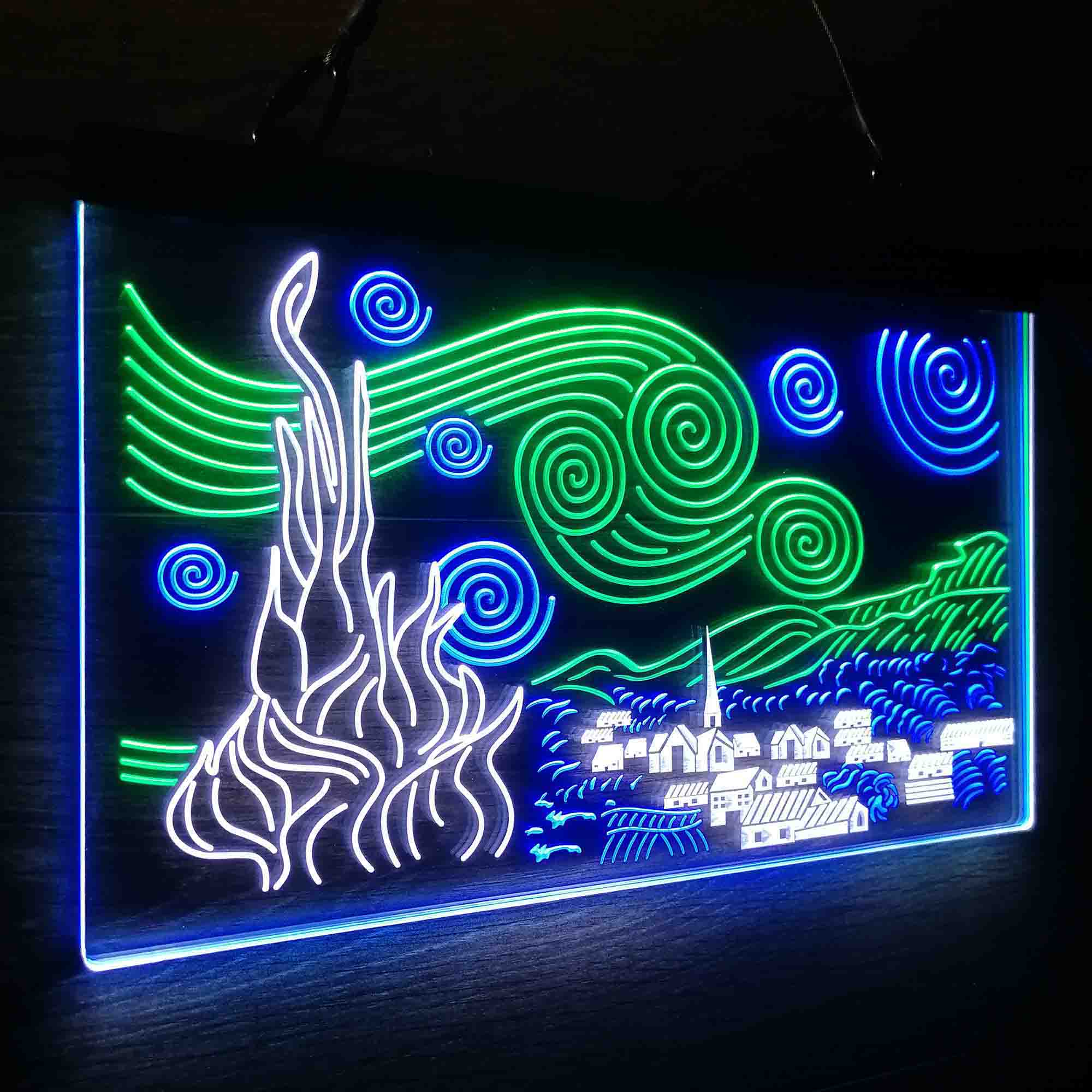 The Starry Night Van Gogh Neon LED Sign 3 Colors