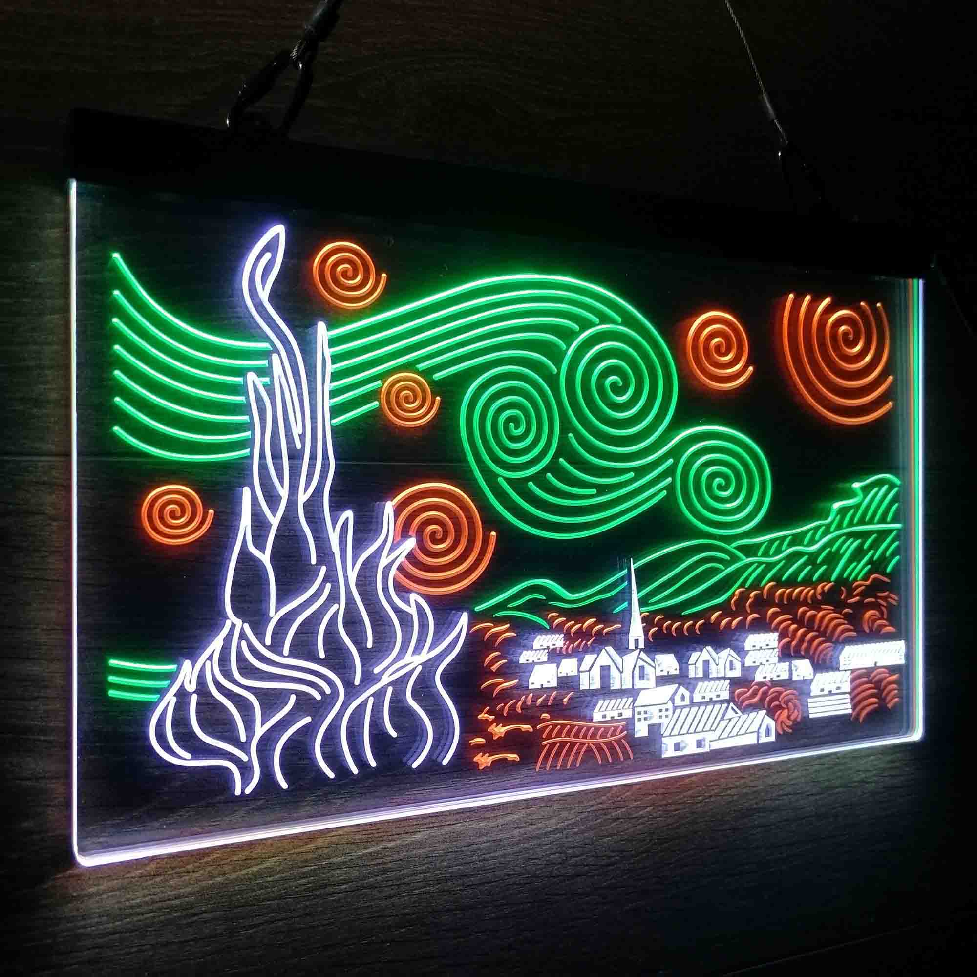 The Starry Night Van Gogh Neon LED Sign 3 Colors