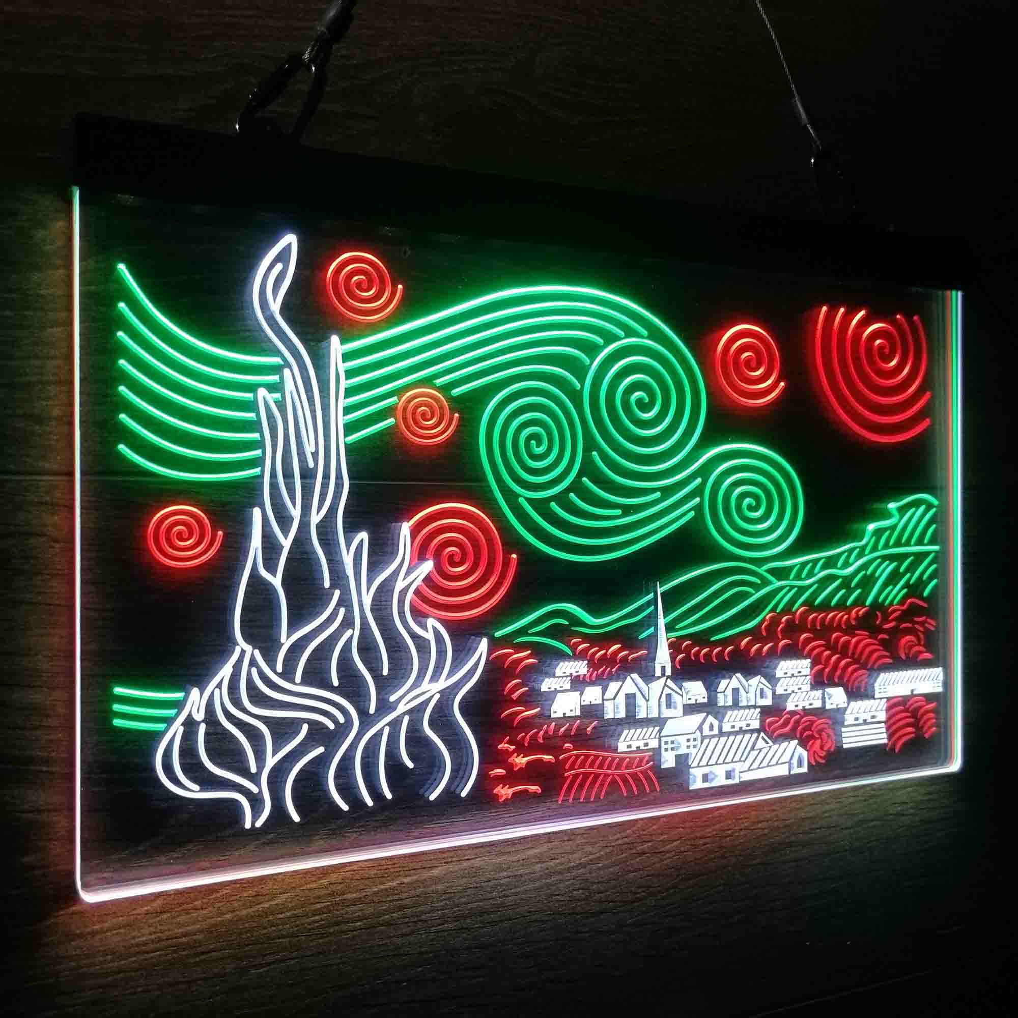 The Starry Night Van Gogh Neon LED Sign 3 Colors