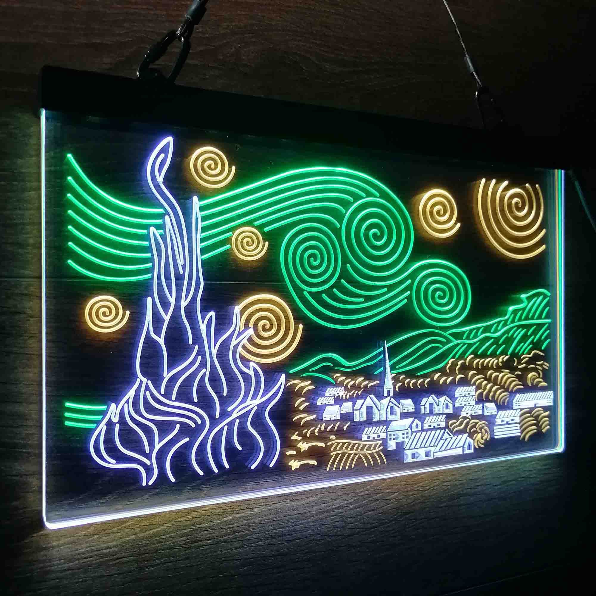 The Starry Night Van Gogh Neon LED Sign 3 Colors