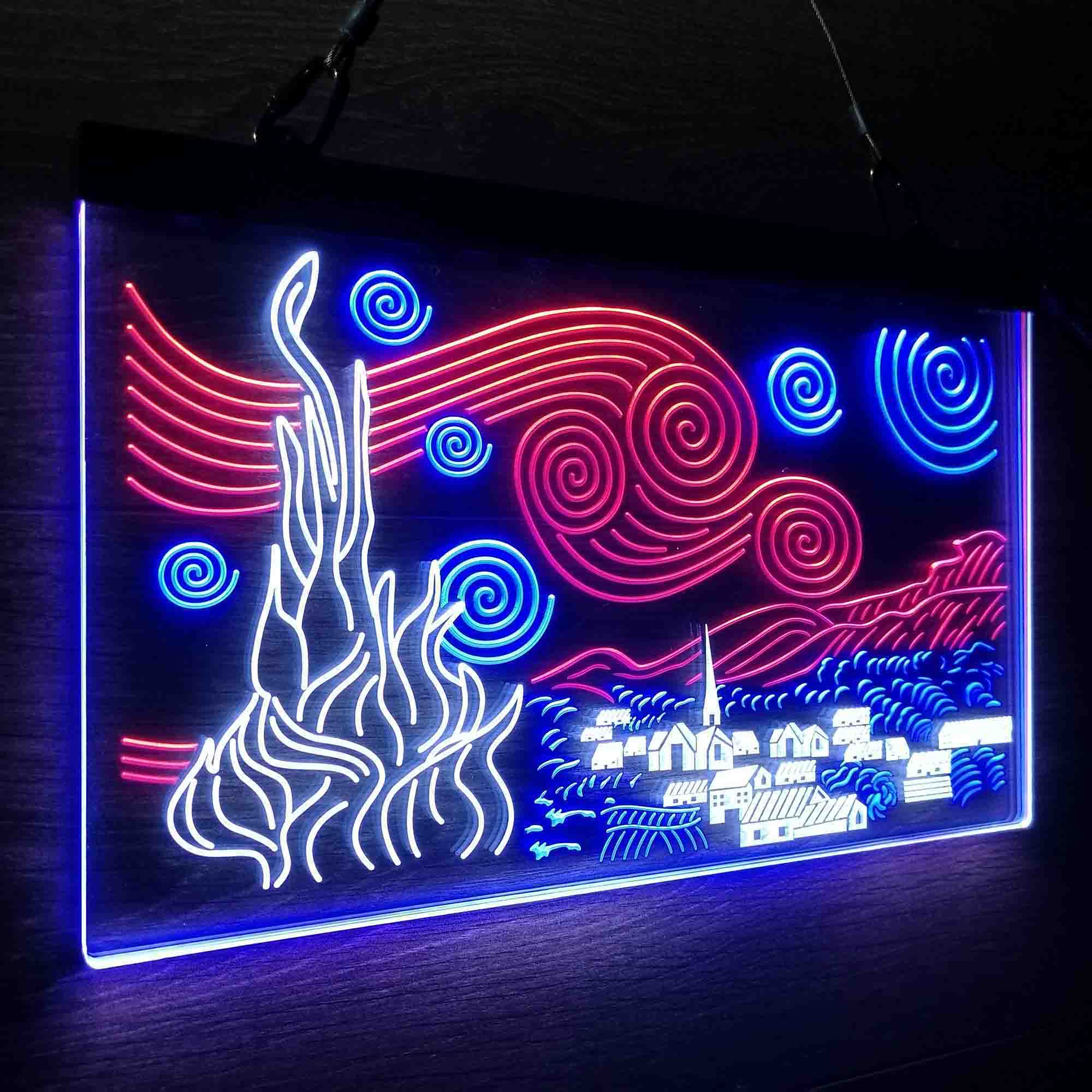 The Starry Night Van Gogh Neon LED Sign 3 Colors