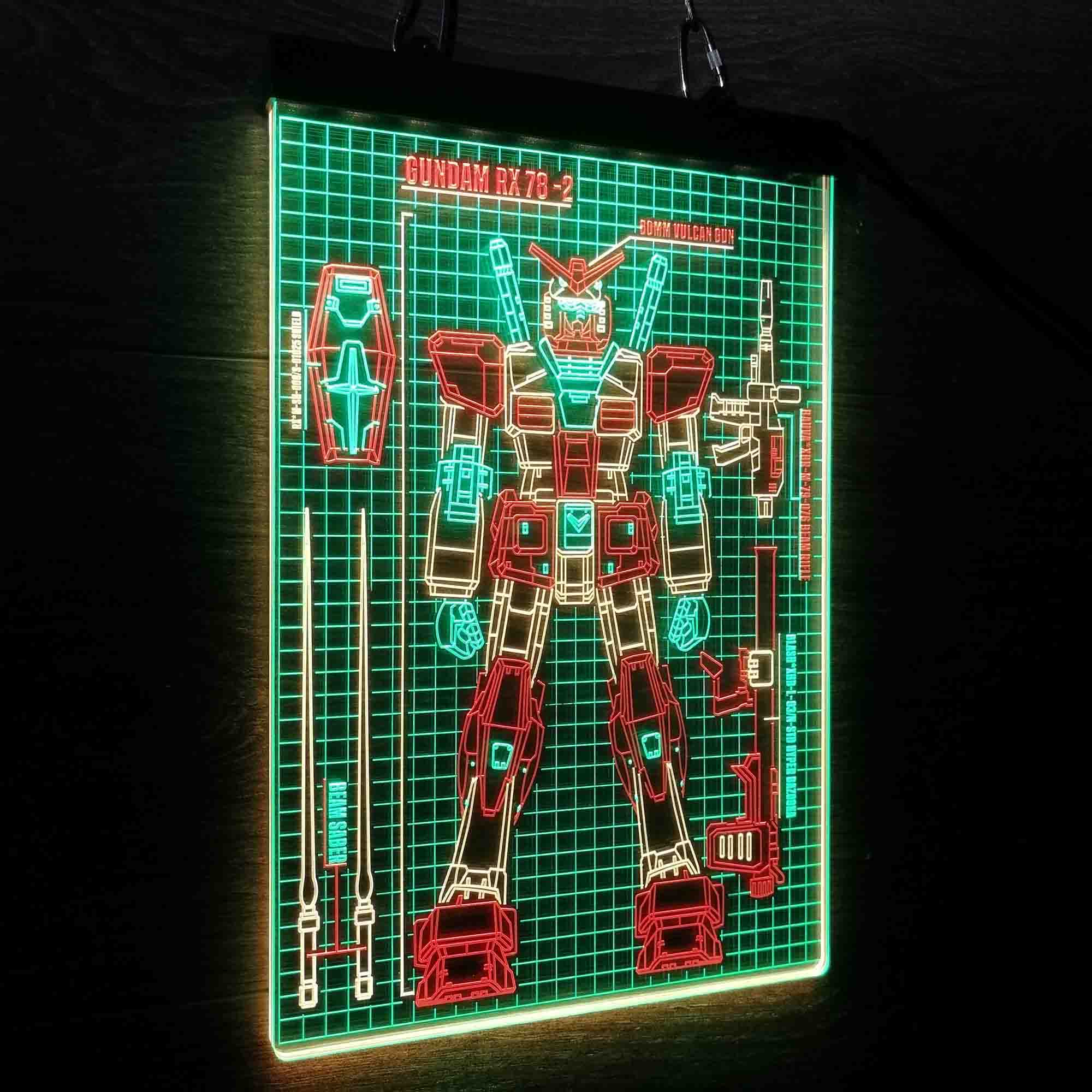 Gundam Rx78 Neon LED Sign 3 Colors