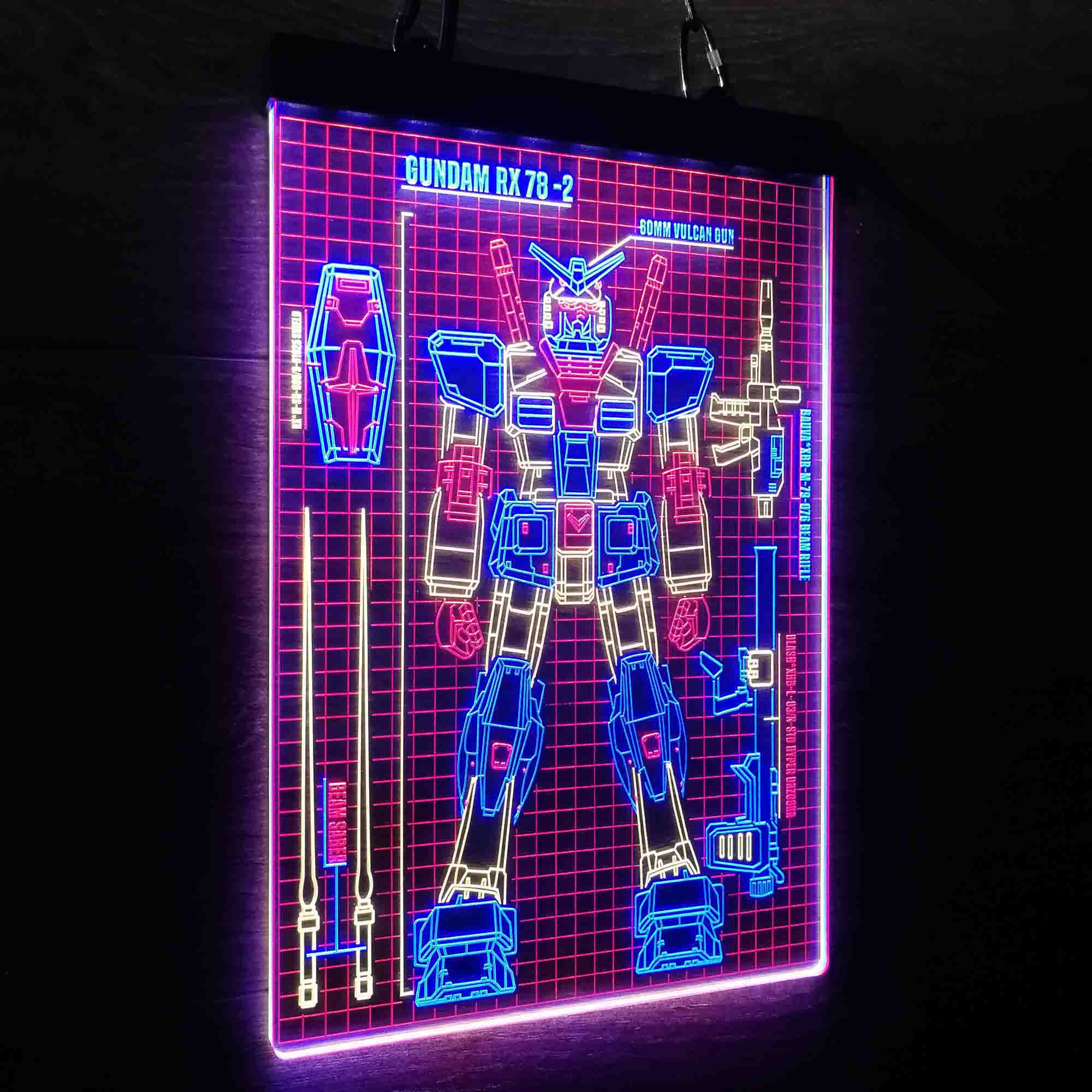 Gundam Rx78 Neon LED Sign 3 Colors