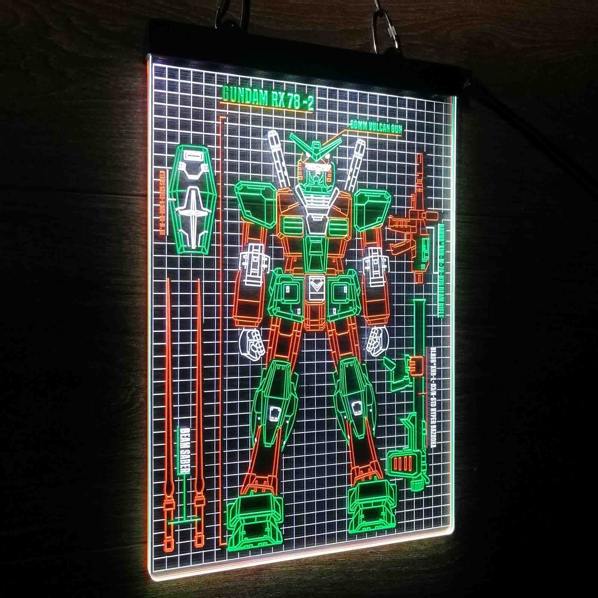 Gundam Rx78 Neon LED Sign 3 Colors