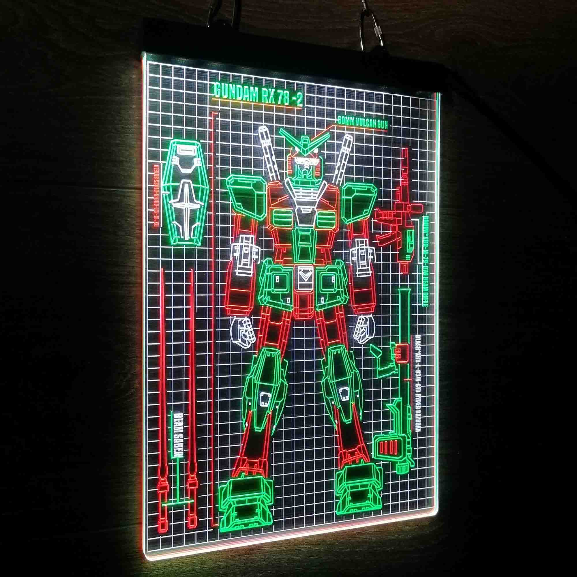 Gundam Rx78 Neon LED Sign 3 Colors