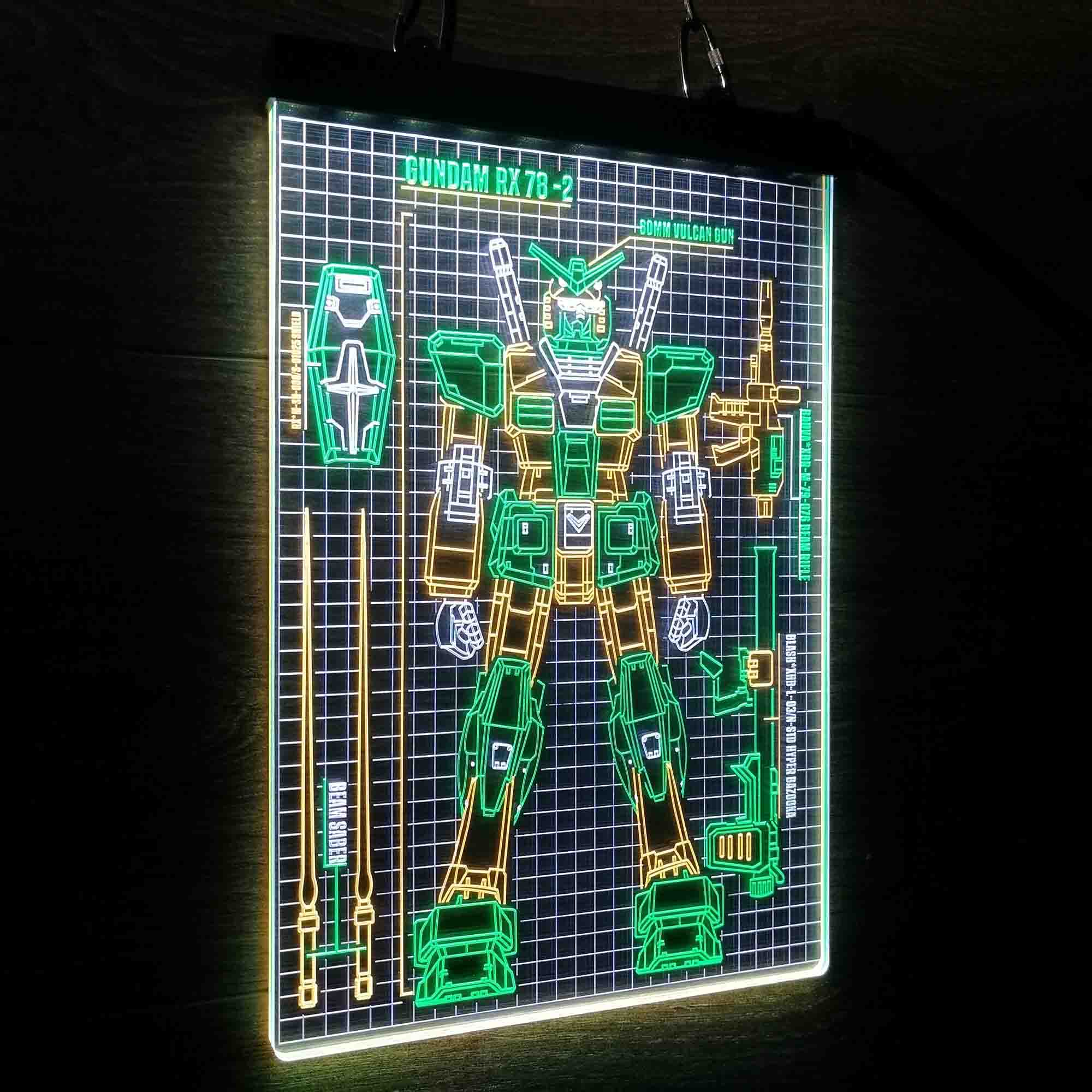 Gundam Rx78 Neon LED Sign 3 Colors