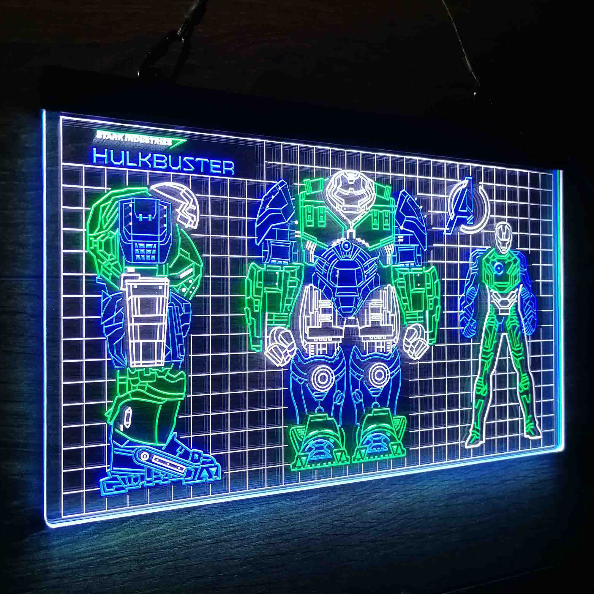 Avengers Iron Man Hulk Buster Neon LED Sign 3 Colors