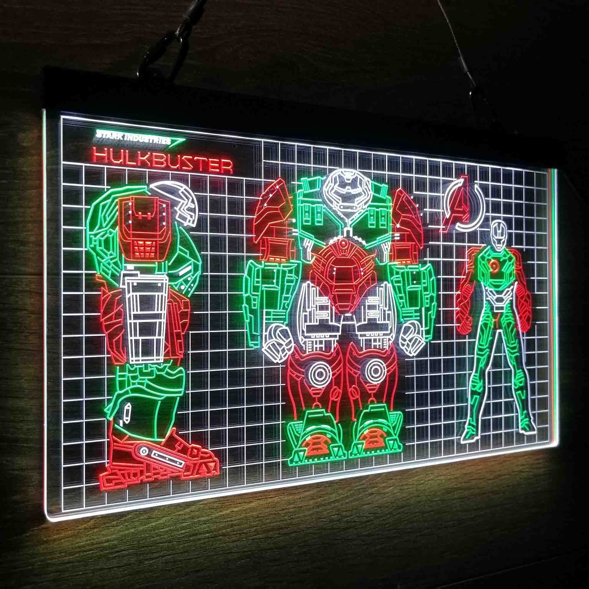 Avengers Iron Man Hulk Buster Neon LED Sign 3 Colors