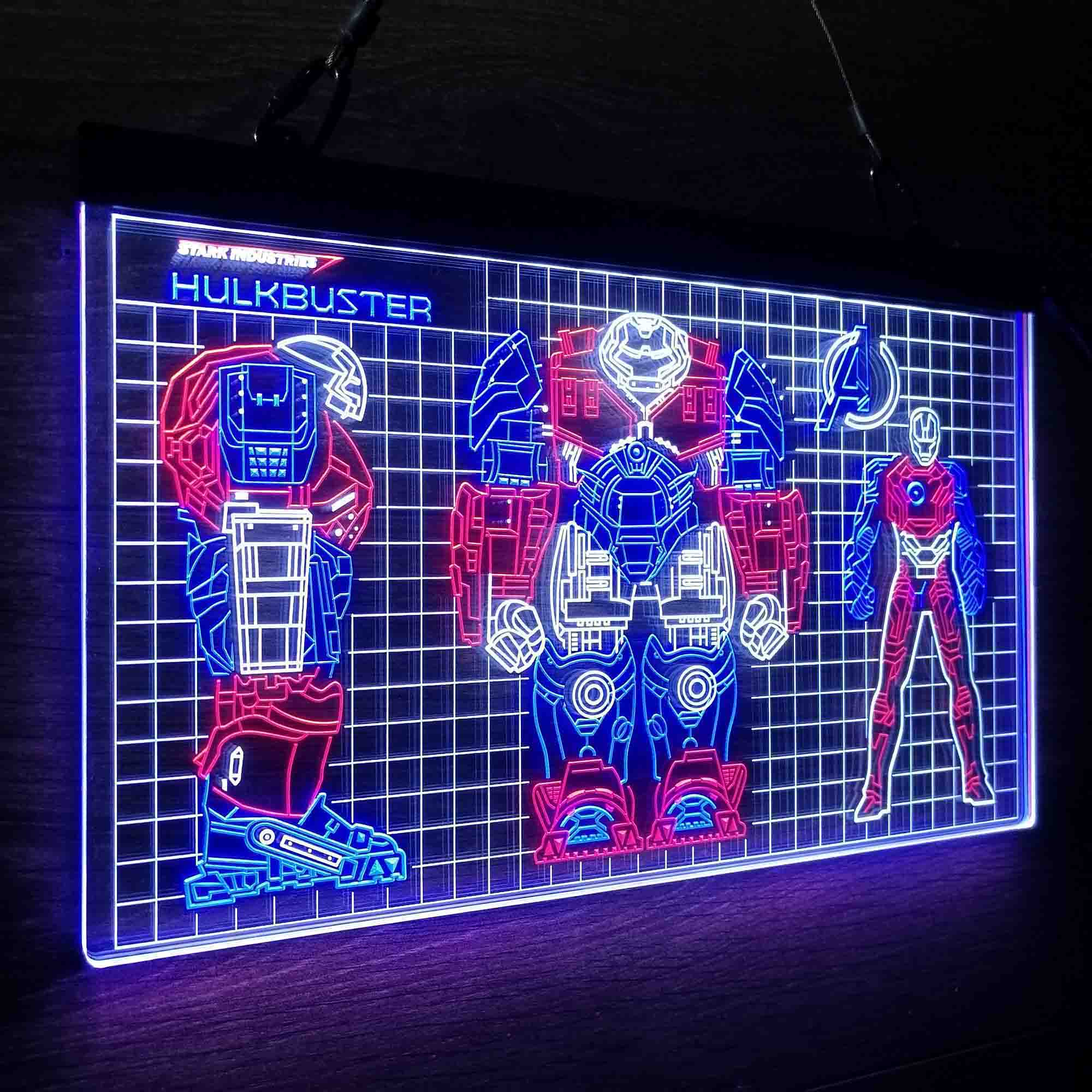 Avengers Iron Man Hulk Buster Neon LED Sign 3 Colors