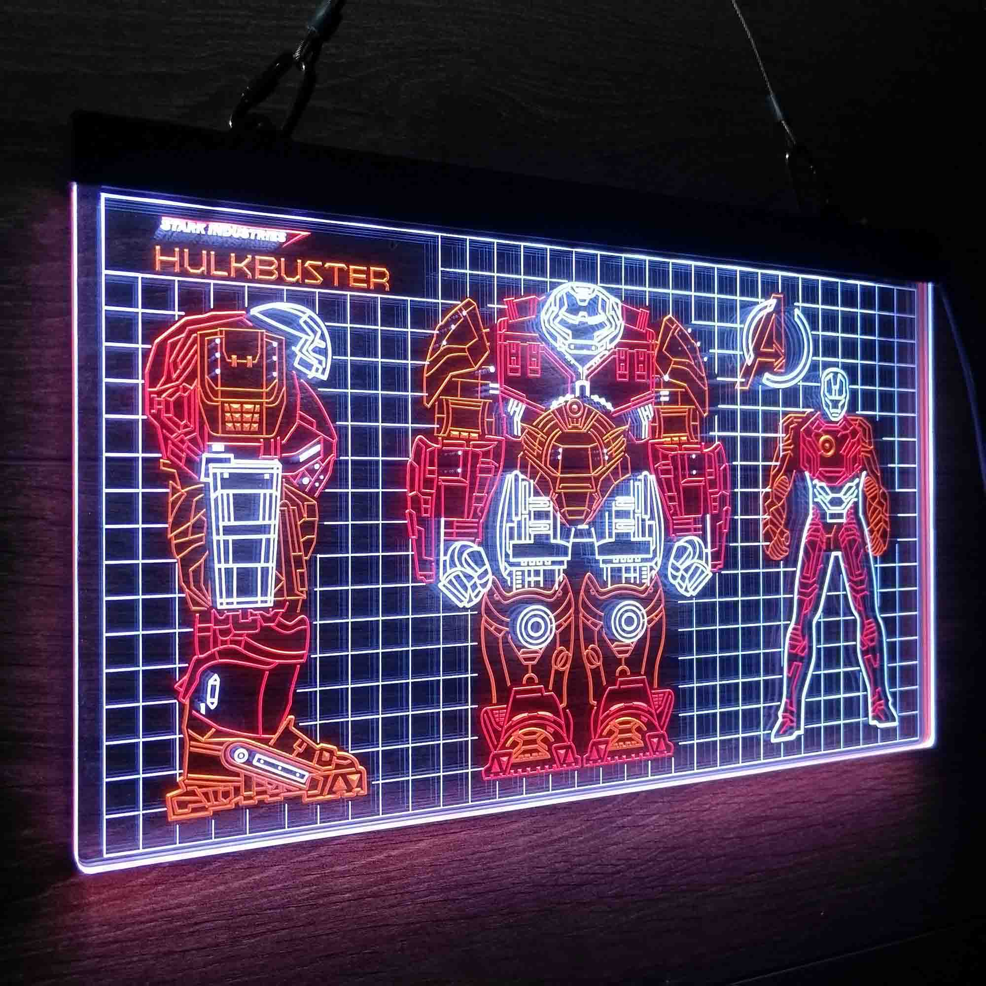 Avengers Iron Man Hulk Buster Neon LED Sign 3 Colors