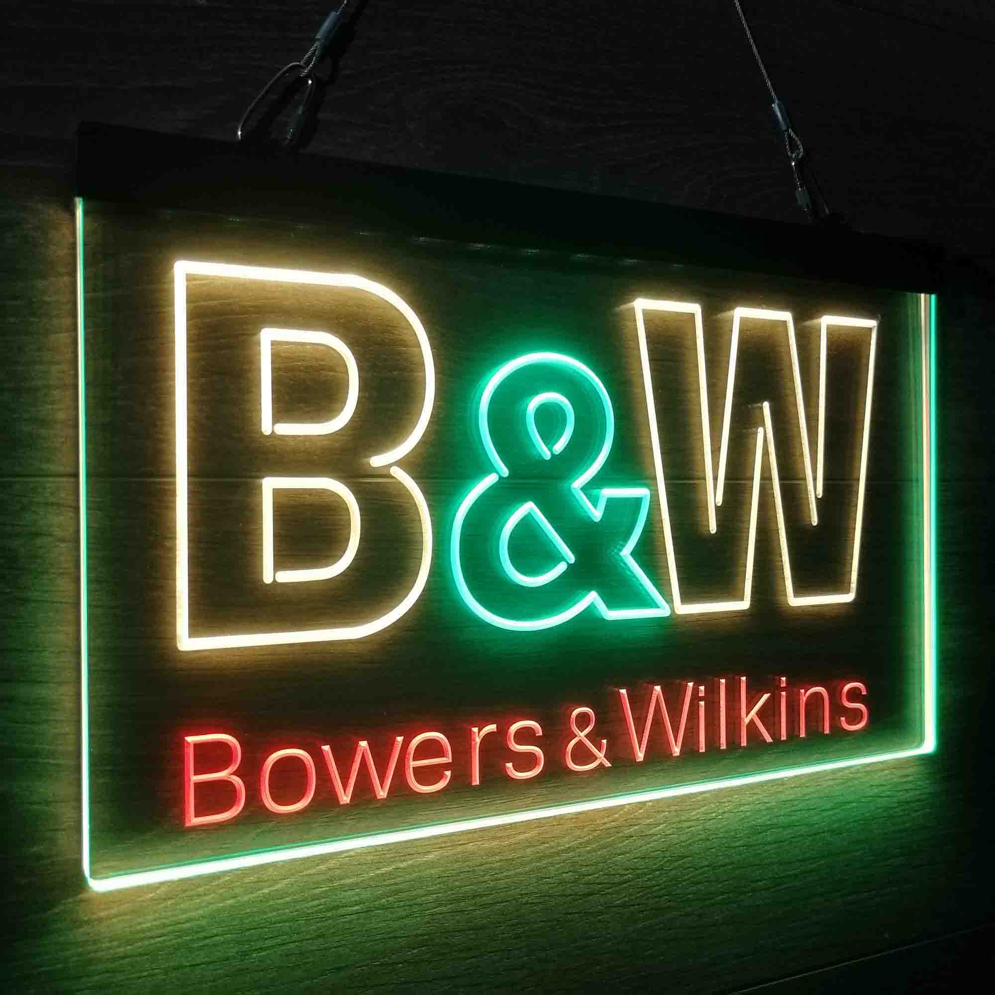 B&W Bowers & Wilkins Neon LED Sign 3 Colors