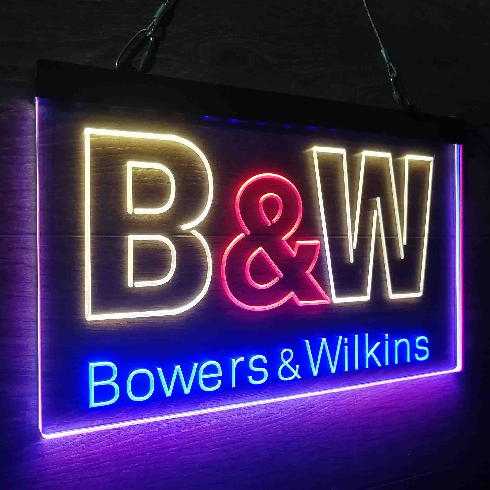 B&W Bowers & Wilkins Neon LED Sign 3 Colors