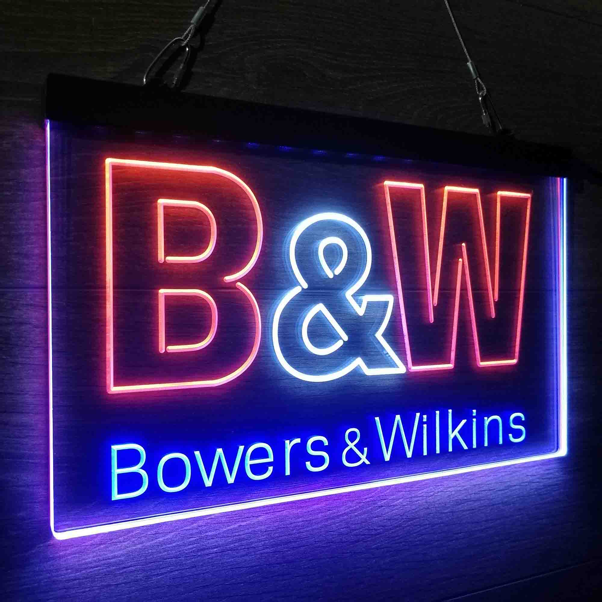 B&W Bowers & Wilkins Neon LED Sign 3 Colors