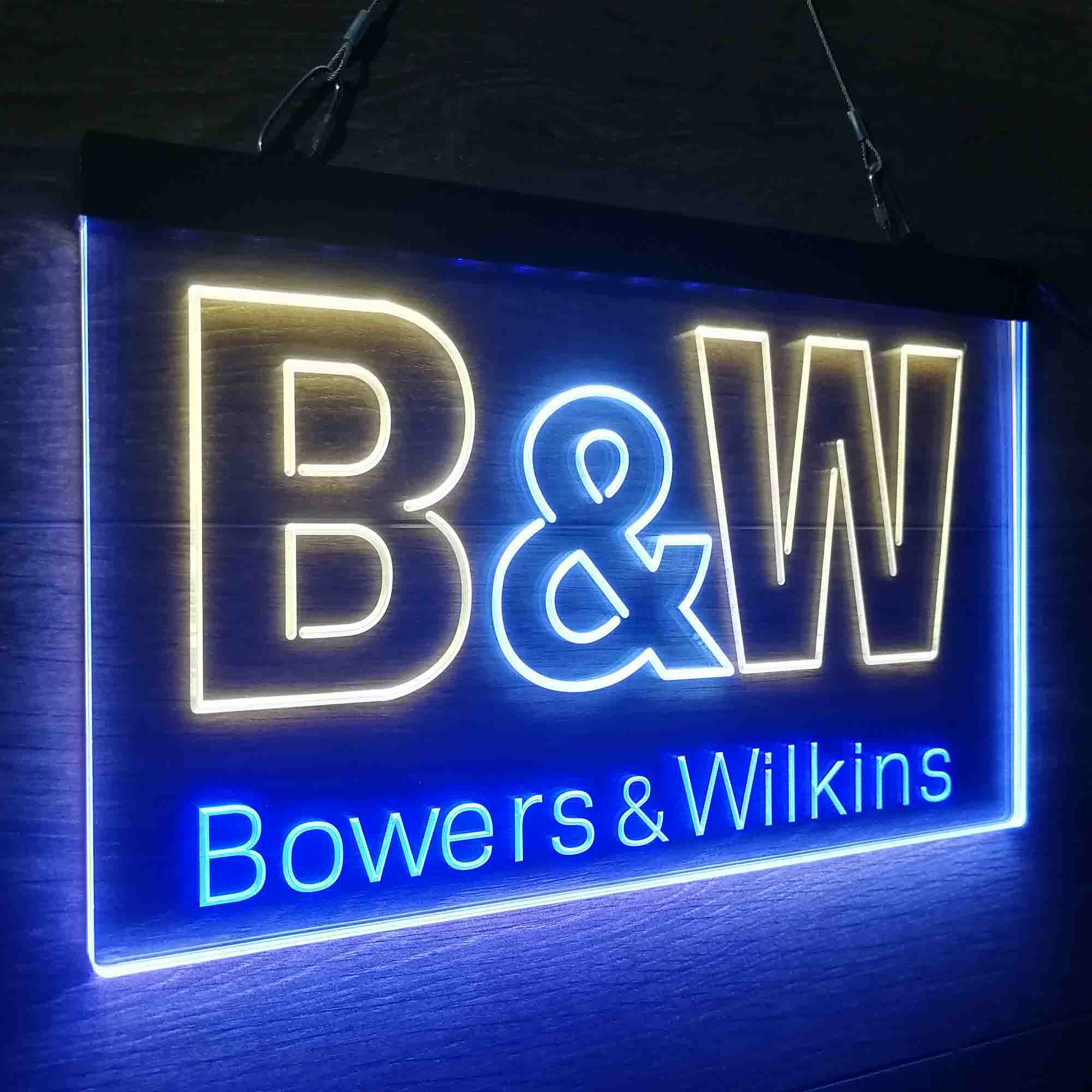 B&W Bowers & Wilkins Neon LED Sign 3 Colors