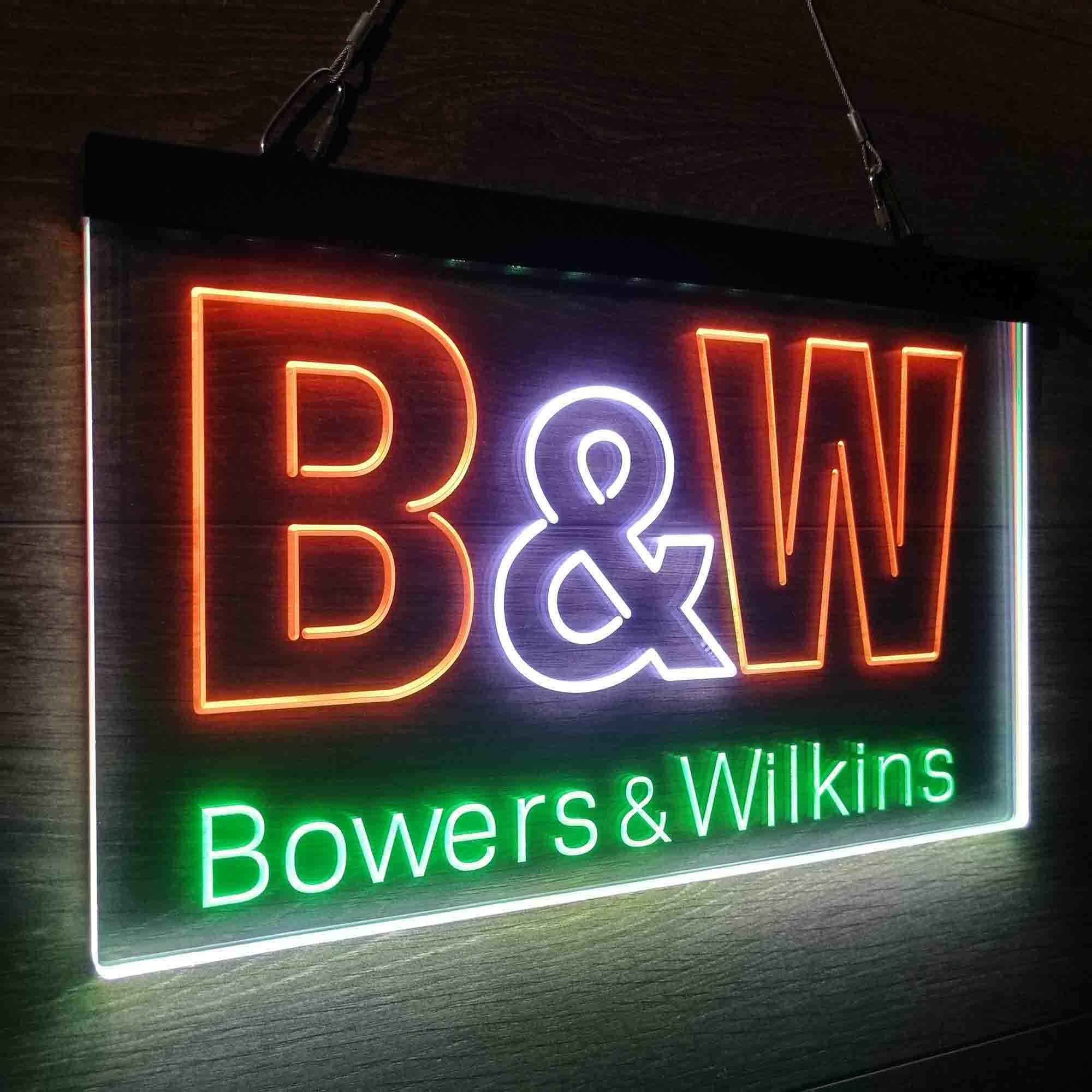 B&W Bowers & Wilkins Neon LED Sign 3 Colors