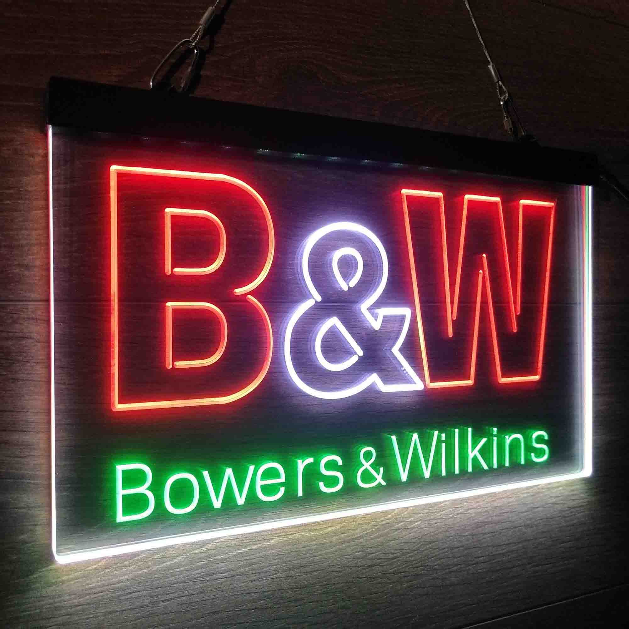 B&W Bowers & Wilkins Neon LED Sign 3 Colors