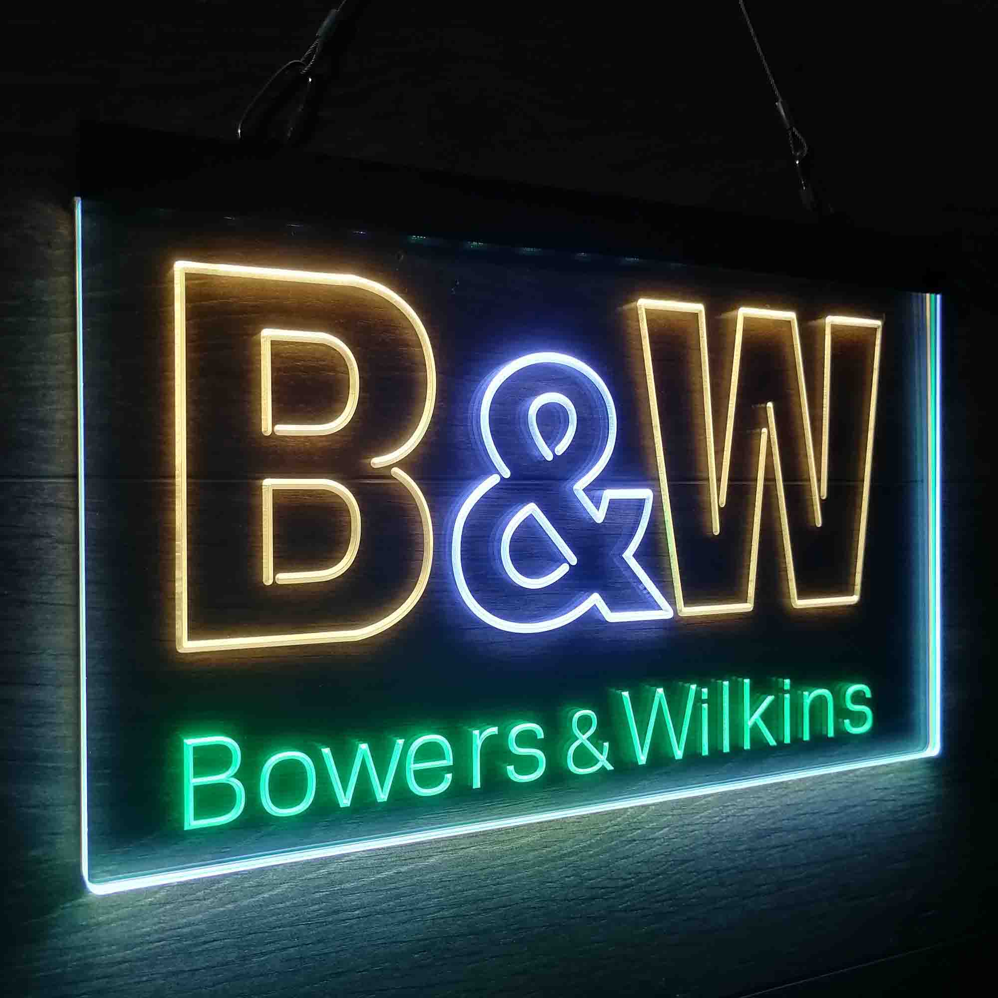 B&W Bowers & Wilkins Neon LED Sign 3 Colors